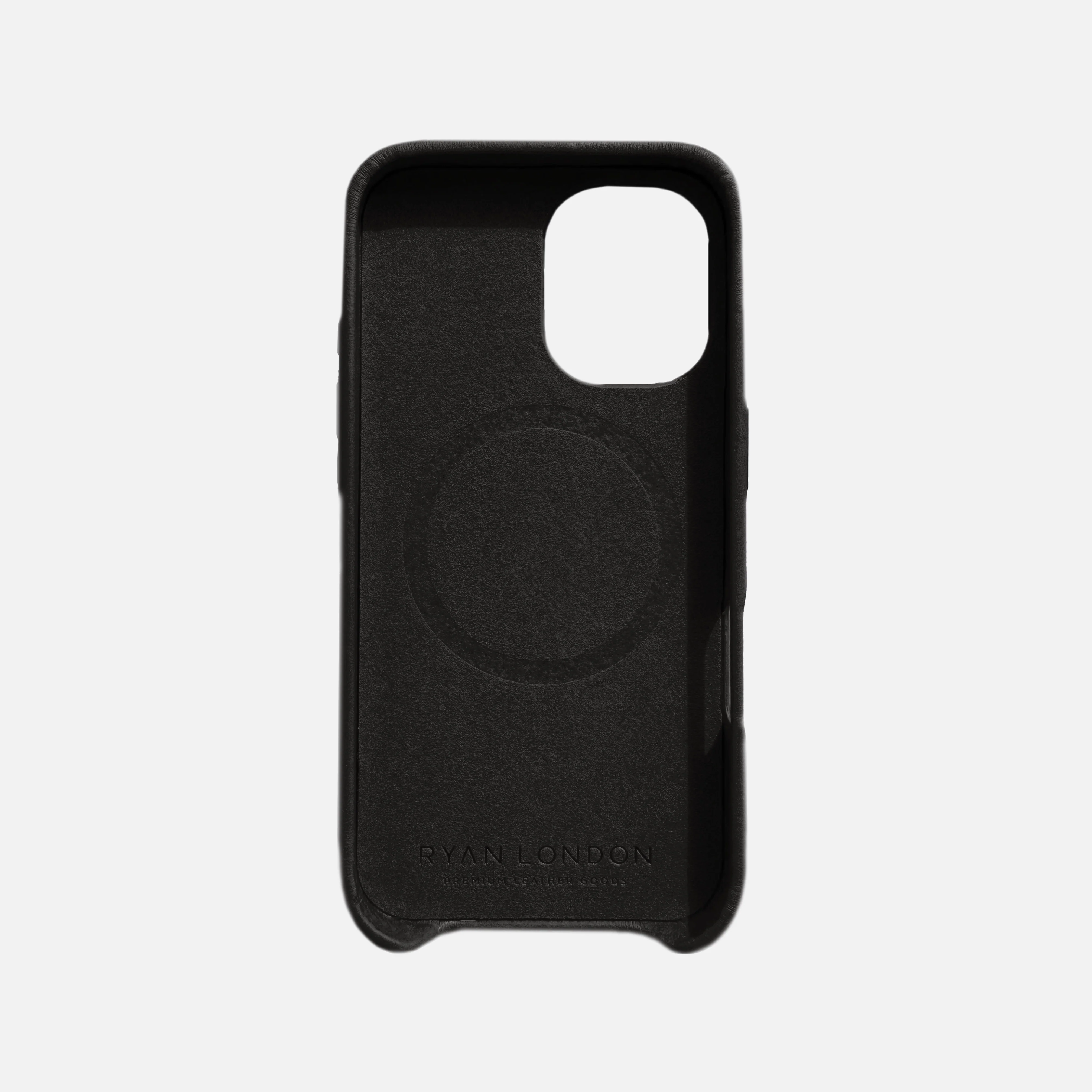 iPhone 16 Leather Shell Case, MagSafe - Black - Image 2