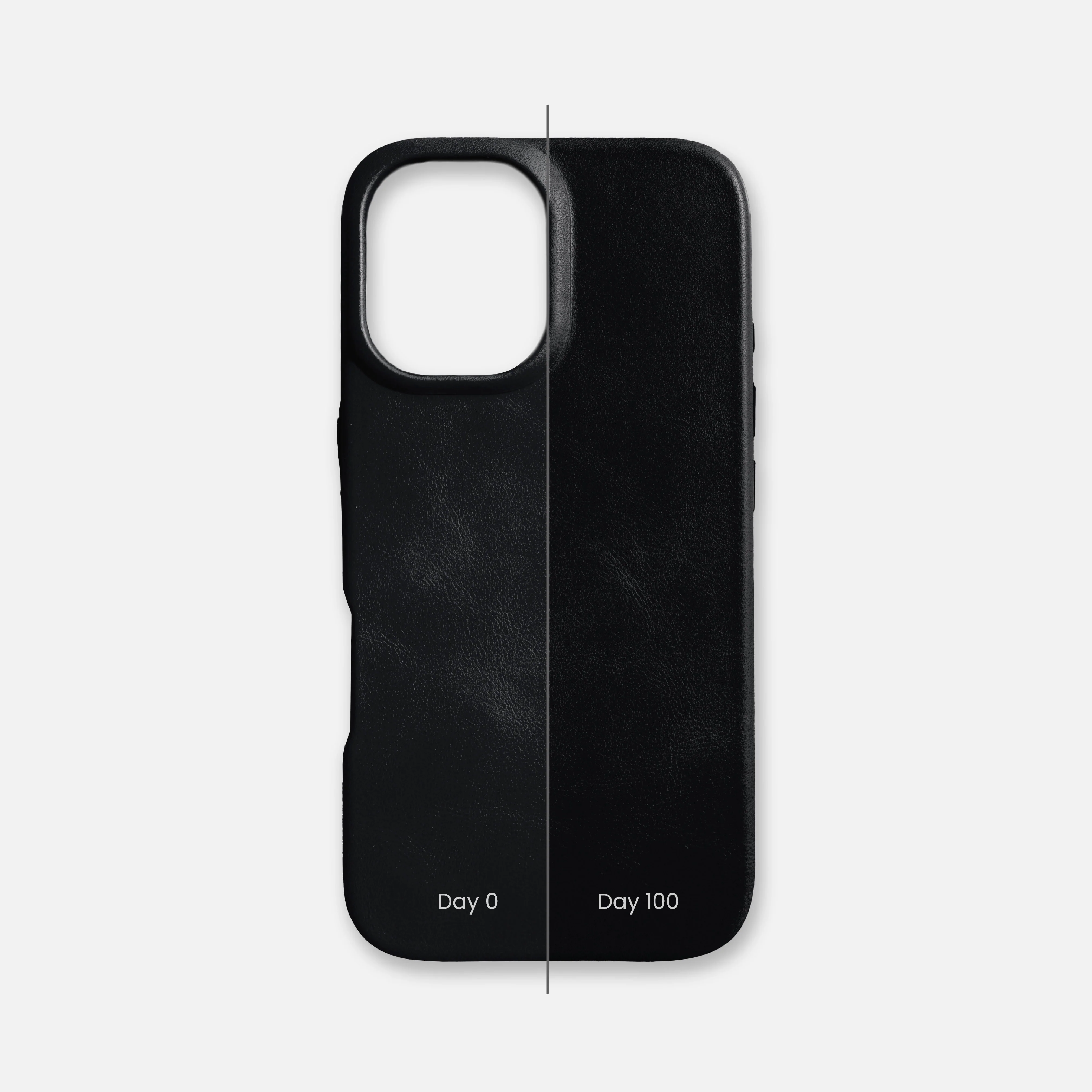 iPhone 16 Leather Shell Case, MagSafe - Black - Image 3
