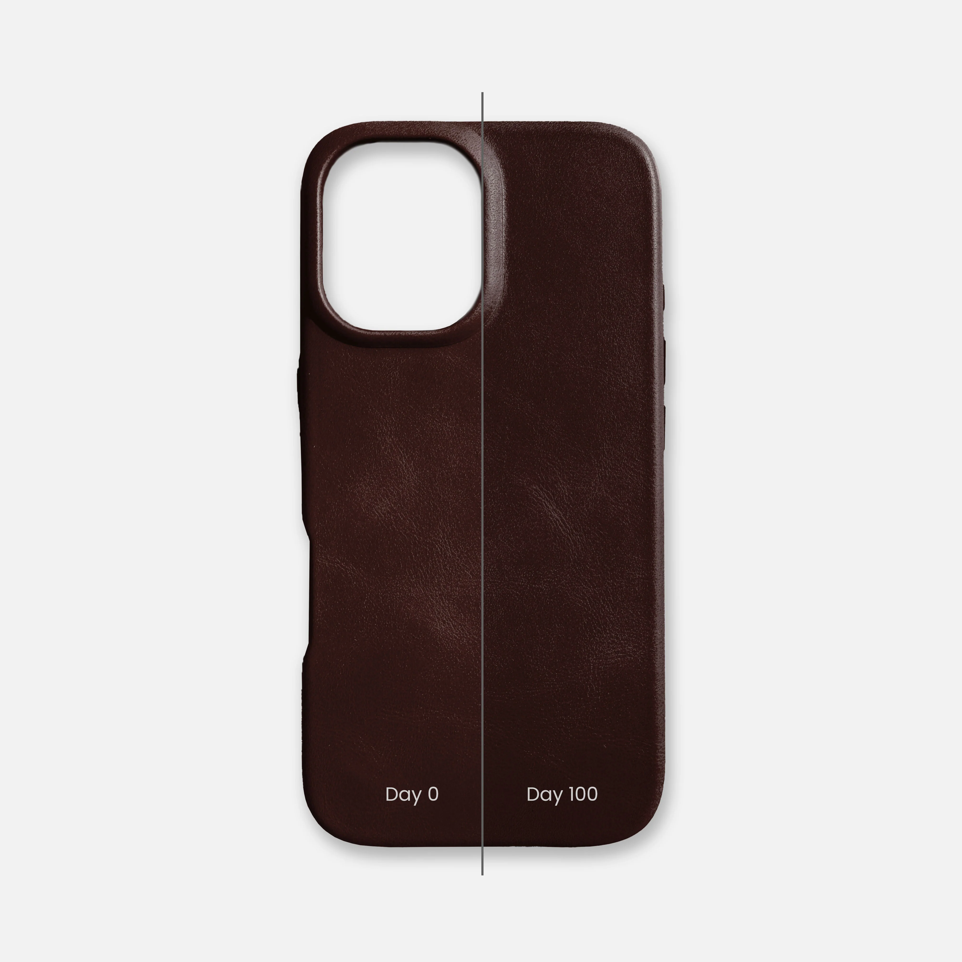 iPhone 16 Leather Shell Case, MagSafe - Dark Brown - Image 3