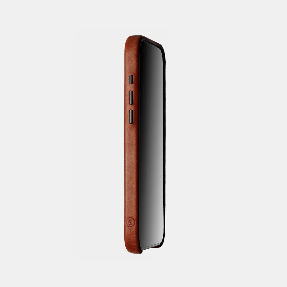 iPhone 16 Pro Leather Shell Case, MagSafe - Saddle Brown - Image 3