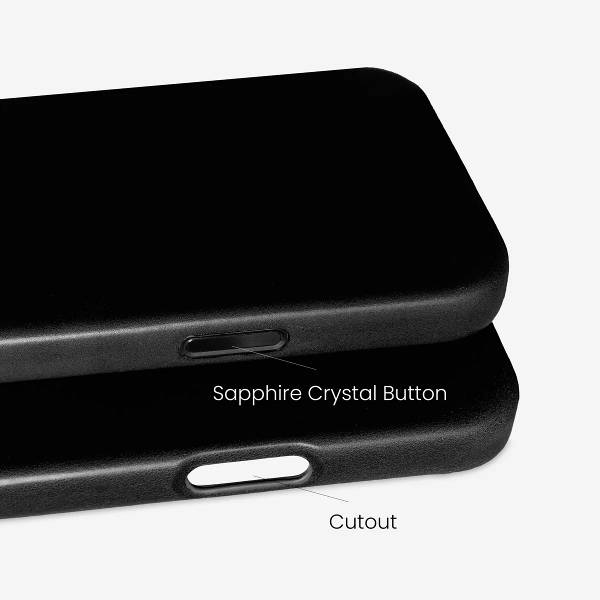 iPhone 16 Pro Leather Shell Case Metal, MagSafe - Black - Image 4