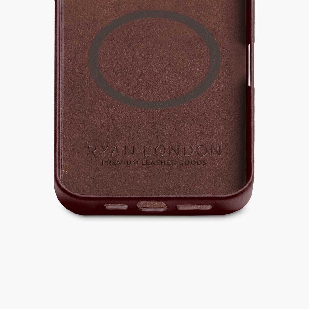 iPhone 16 Pro Leather Shell Case Metal, MagSafe - Dark Brown - Image 3