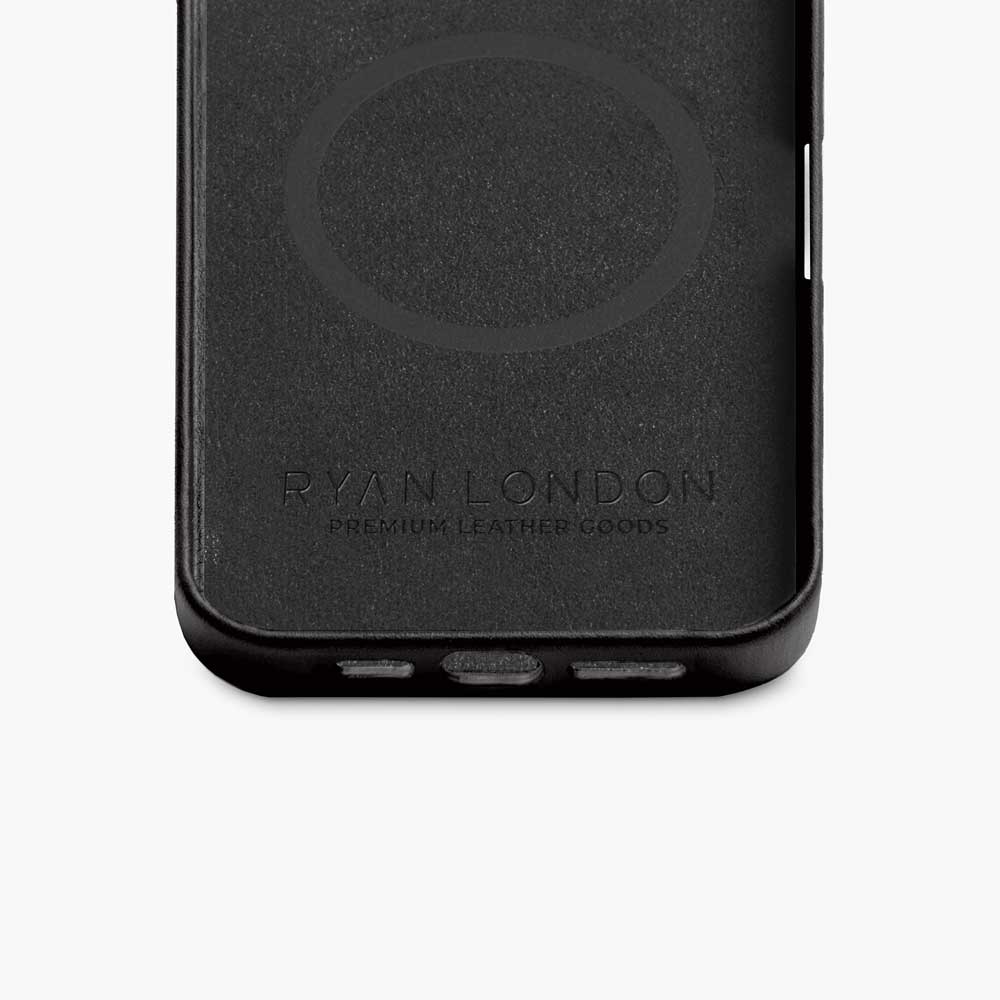 iPhone 16 Pro Max Leather Shell Case Metal, MagSafe - Black - Image 5