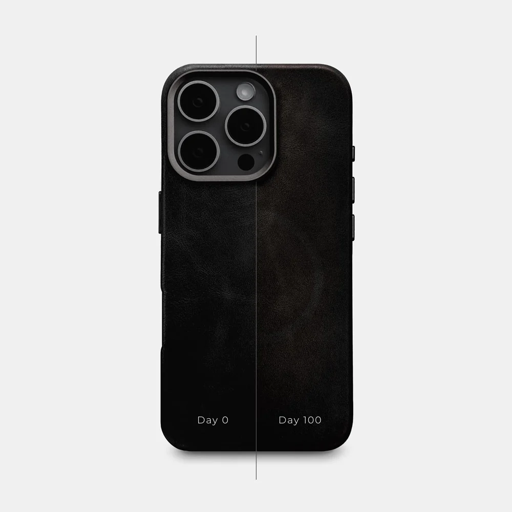 iPhone 16 Pro Max Leather Shell Case Metal, MagSafe - Black - Image 6