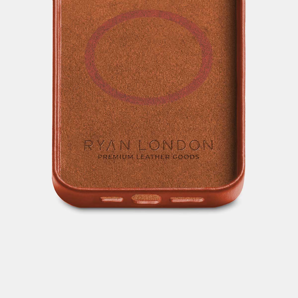 iPhone 16e Leather Shell Case Metal, MagSafe - Saddle Brown - Image 3