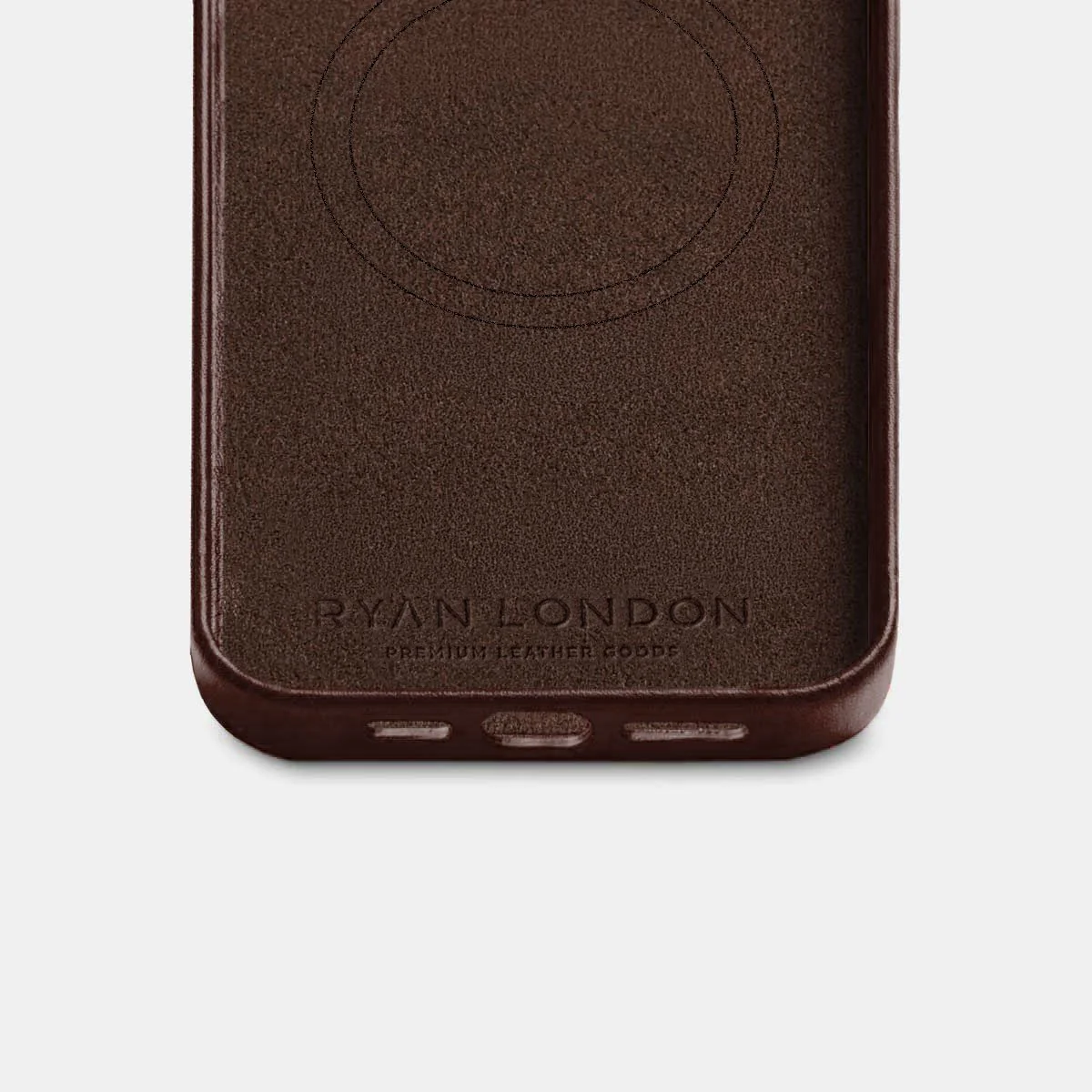 iPhone 17e Leather Shell Case Metal, MagSafe - Dark Brown - Image 5