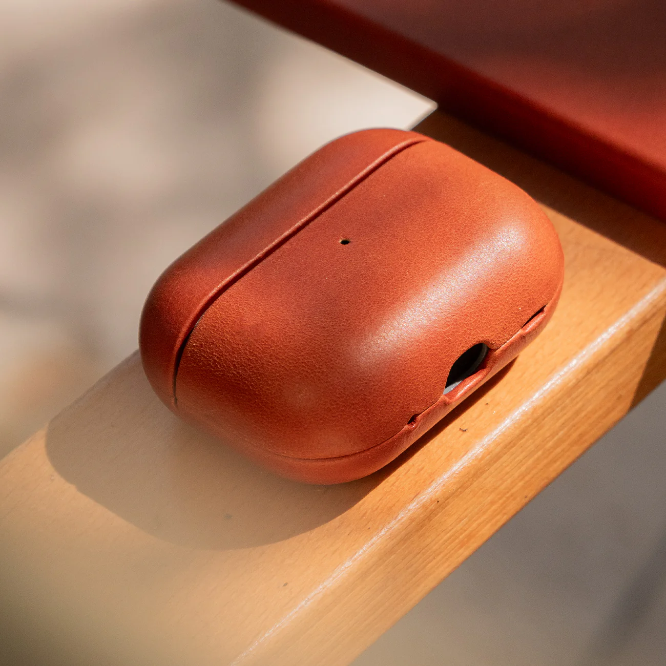 Leather AirPods Pro (2nd Generation) Case - Saddle Brown - Image 11