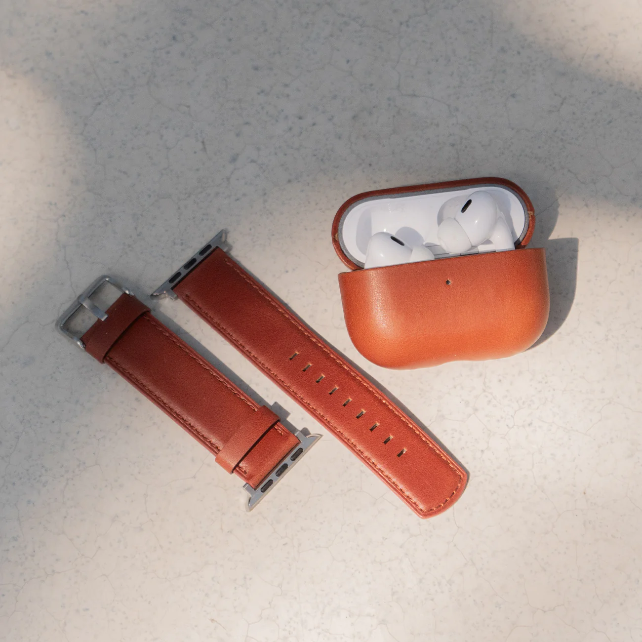 Leather AirPods (3rd Generation) Case - Saddle Brown - Image 9