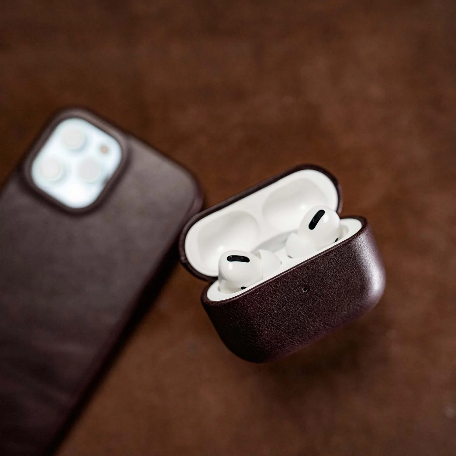 Leather AirPods Pro (2nd Generation) Case - Dark Brown - Image 8
