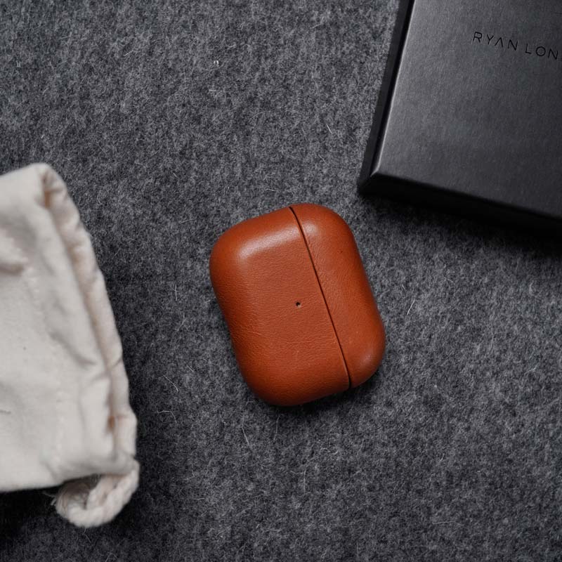 Leather AirPods Pro (2nd Generation) Case - Saddle Brown - Image 9