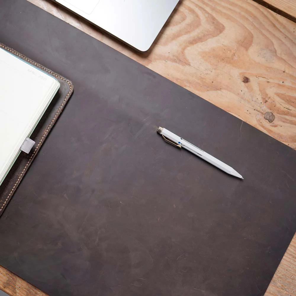 Leather Desk Mat - Dark Brown - Image 3