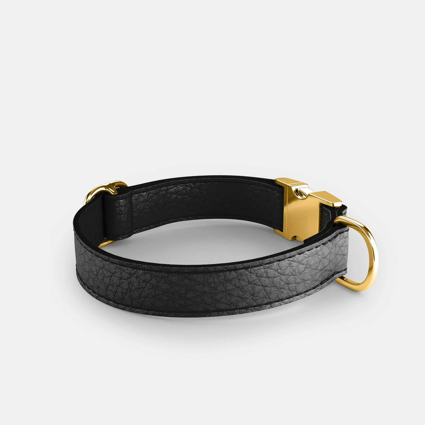 Leather Dog Collar - Black - Image 3