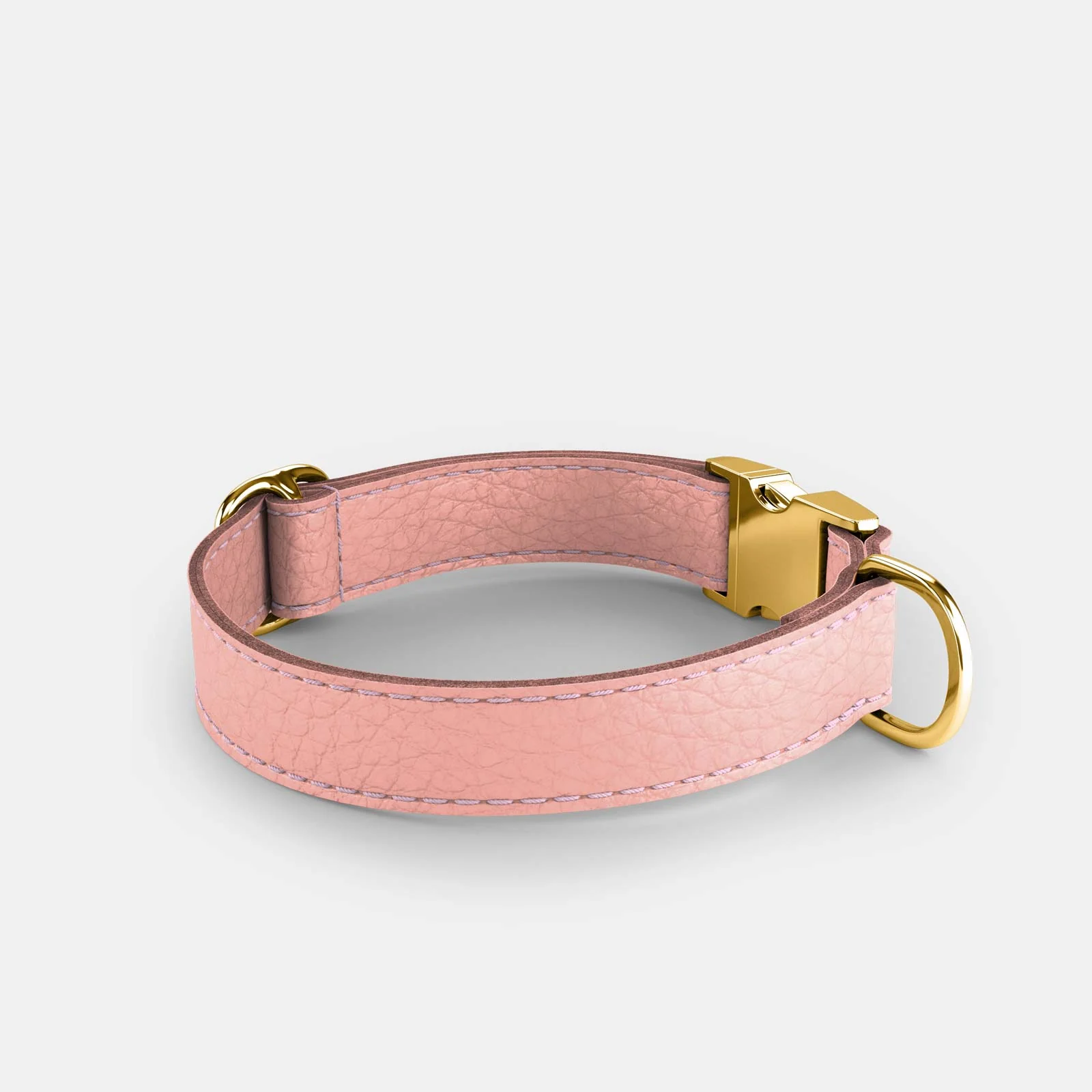 Leather Dog Collar - Pink - Image 3