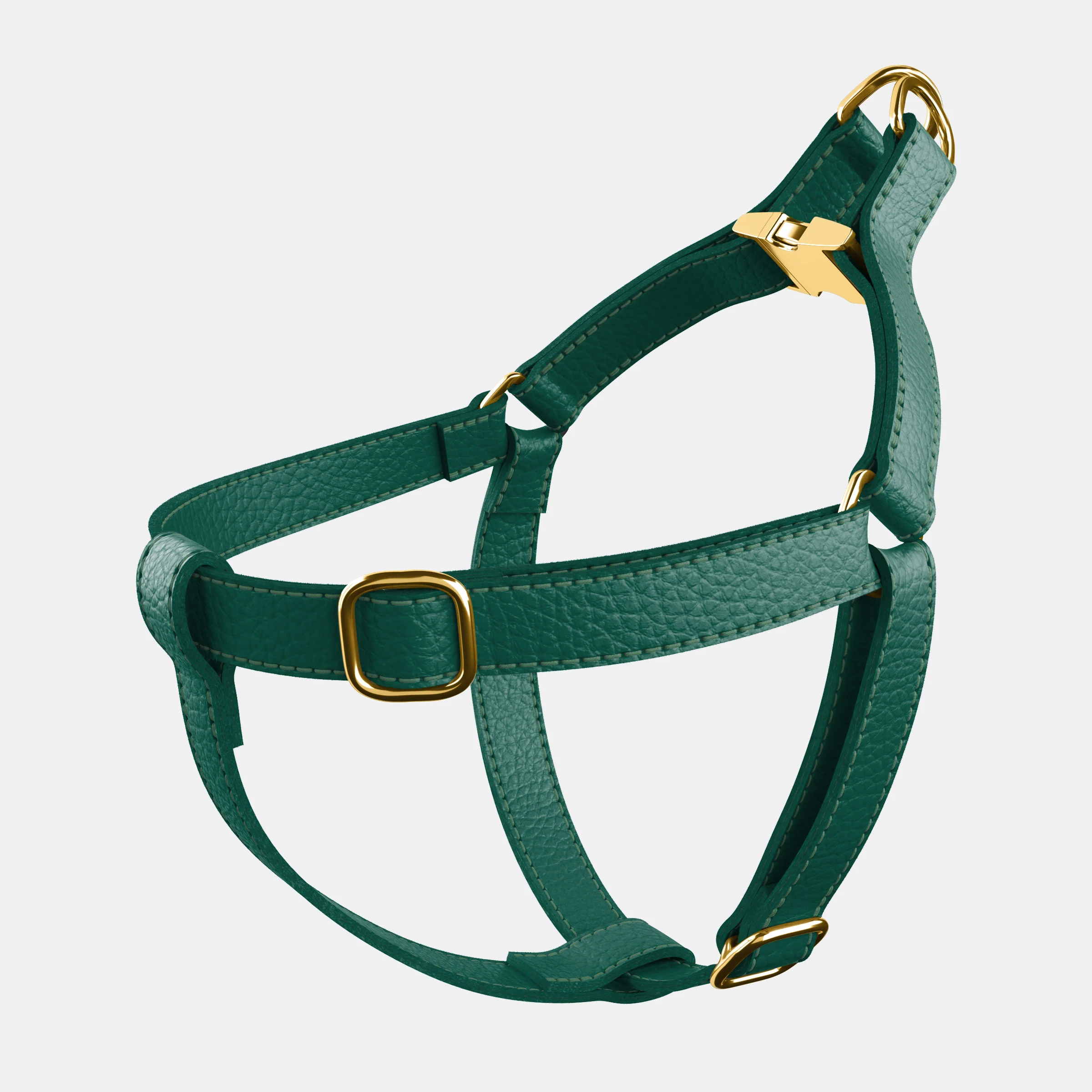 Leather Dog Harness - Avocado Green