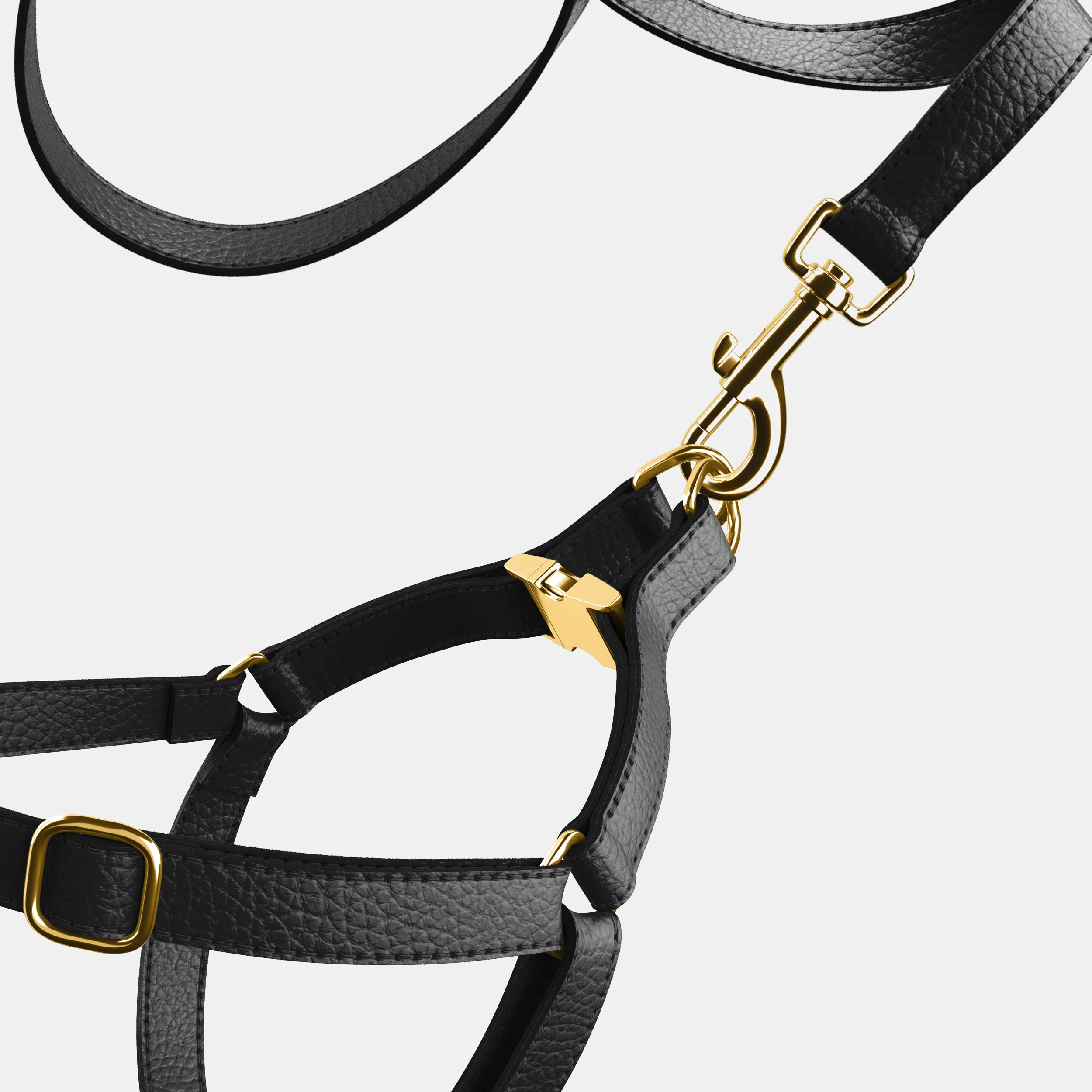 Leather Dog Harness - Black - Image 4