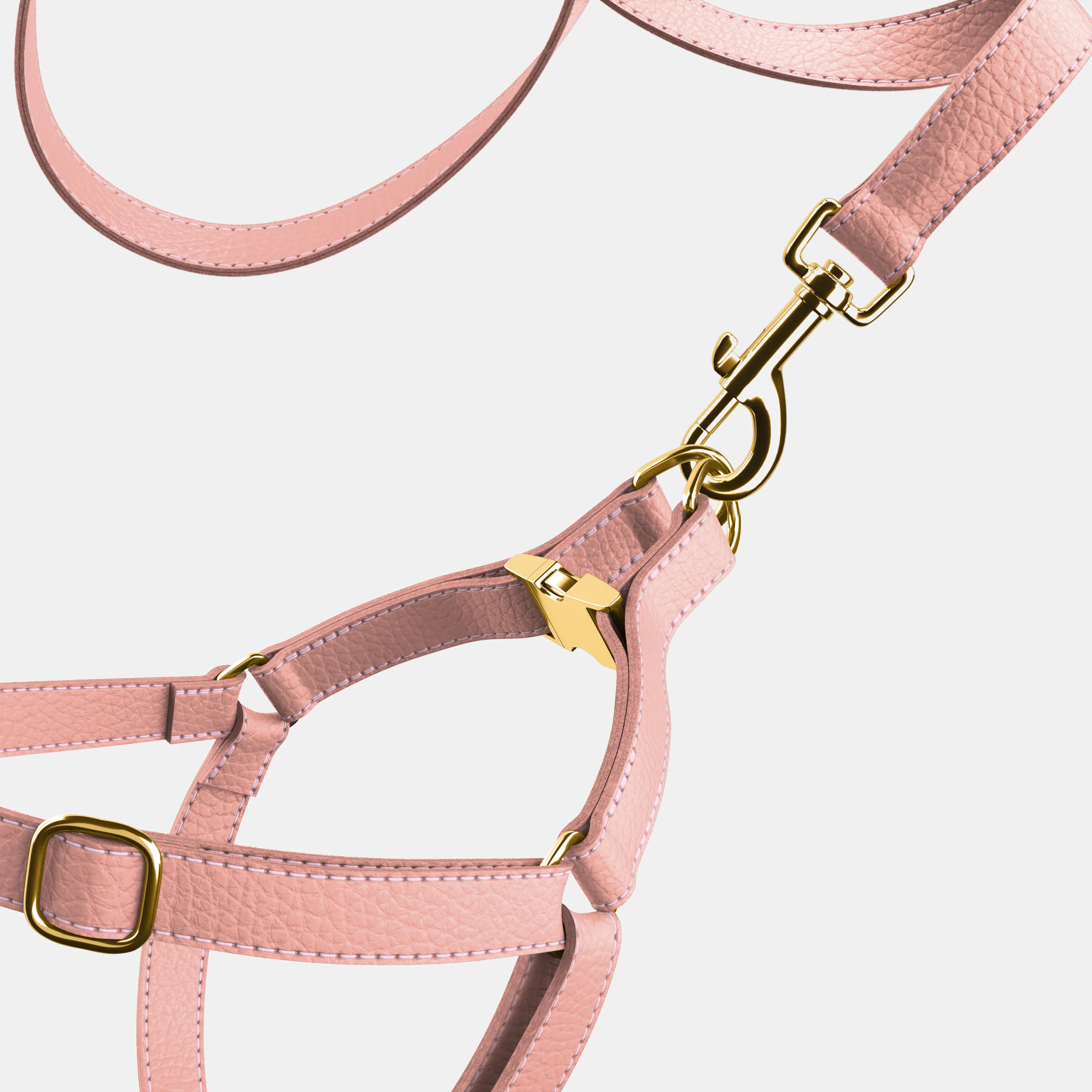 Leather Dog Harness - Pink - Image 4