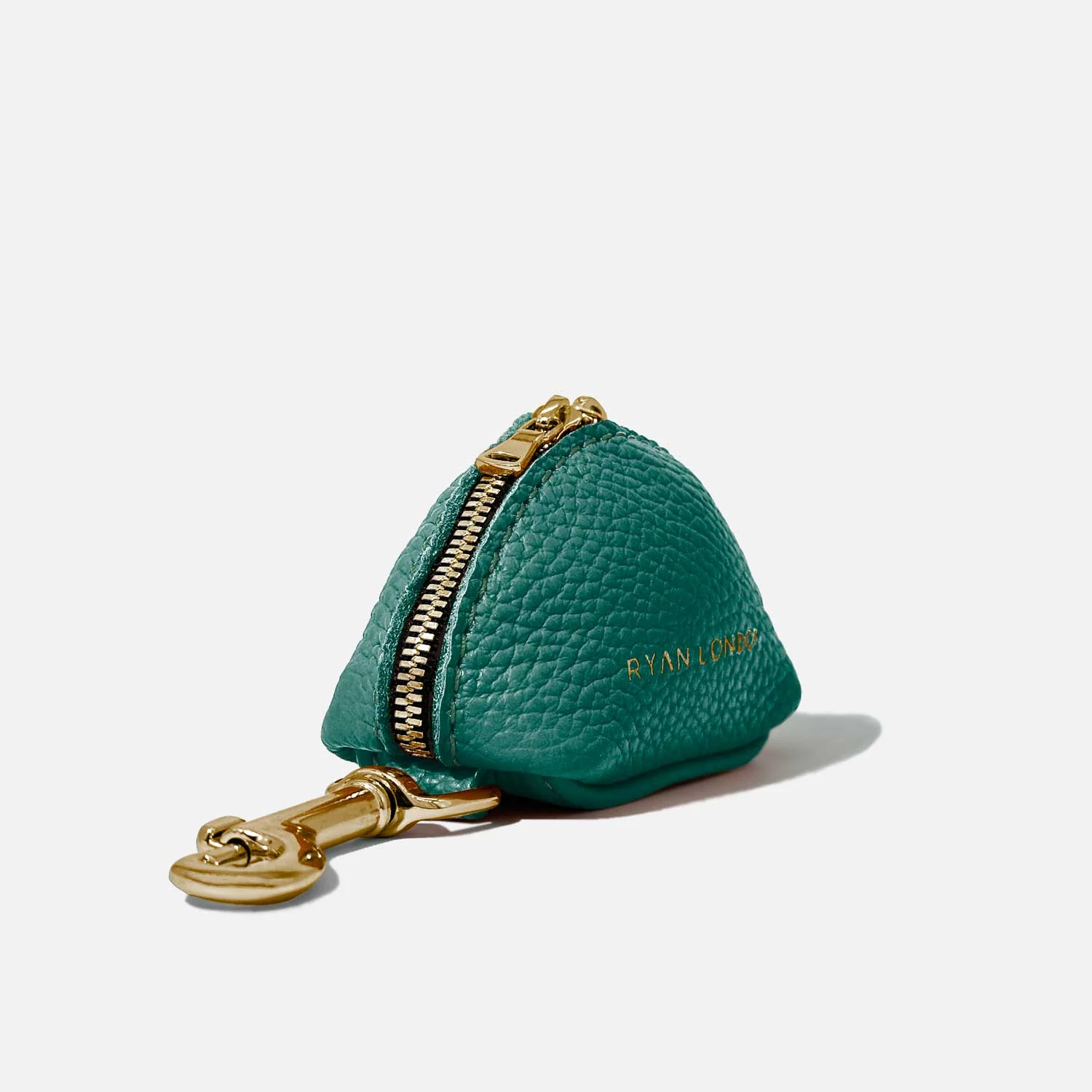 Leather Dog Poop Bag Holder - Avocado Green - Image 3
