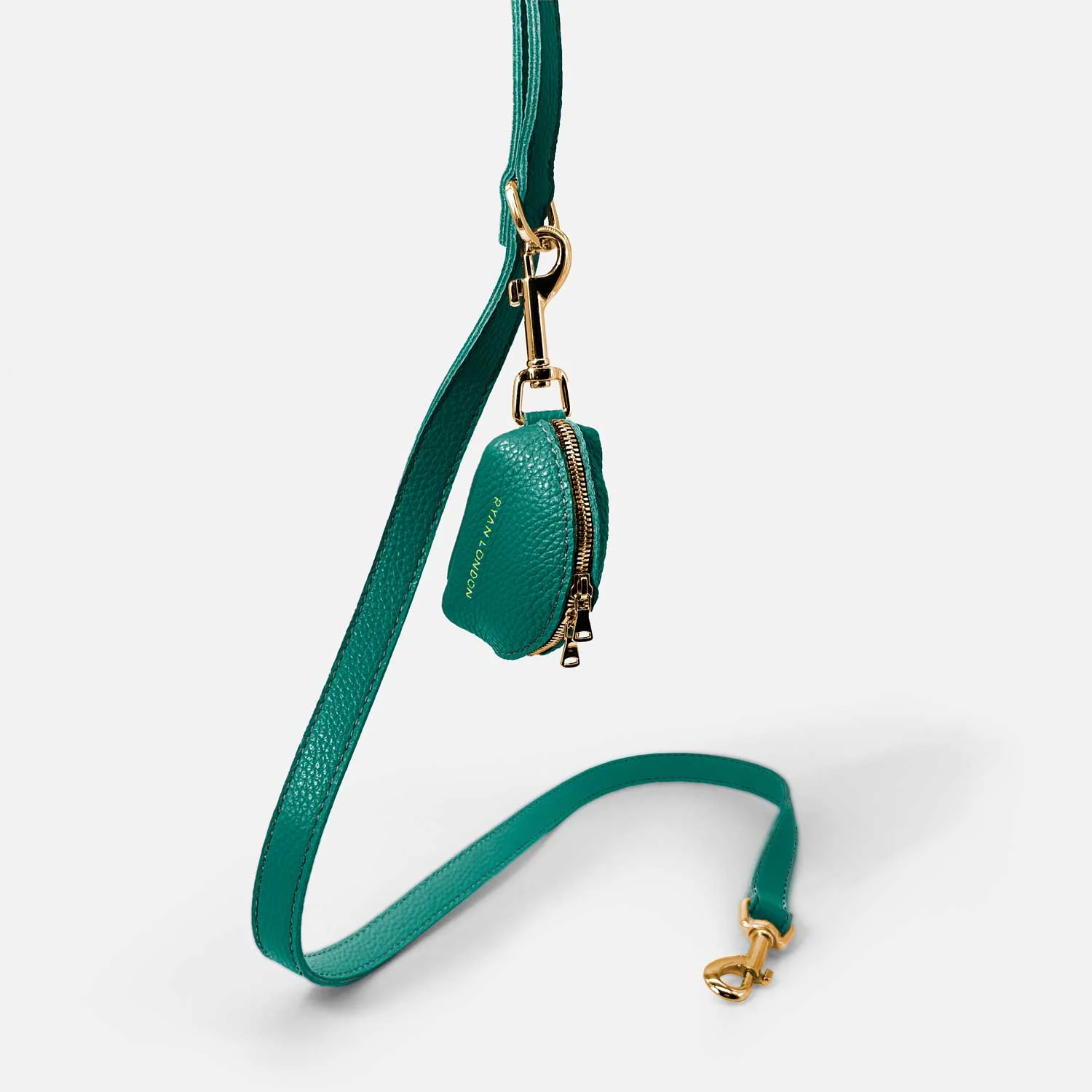 Leather Dog Poop Bag Holder - Avocado Green - Image 4