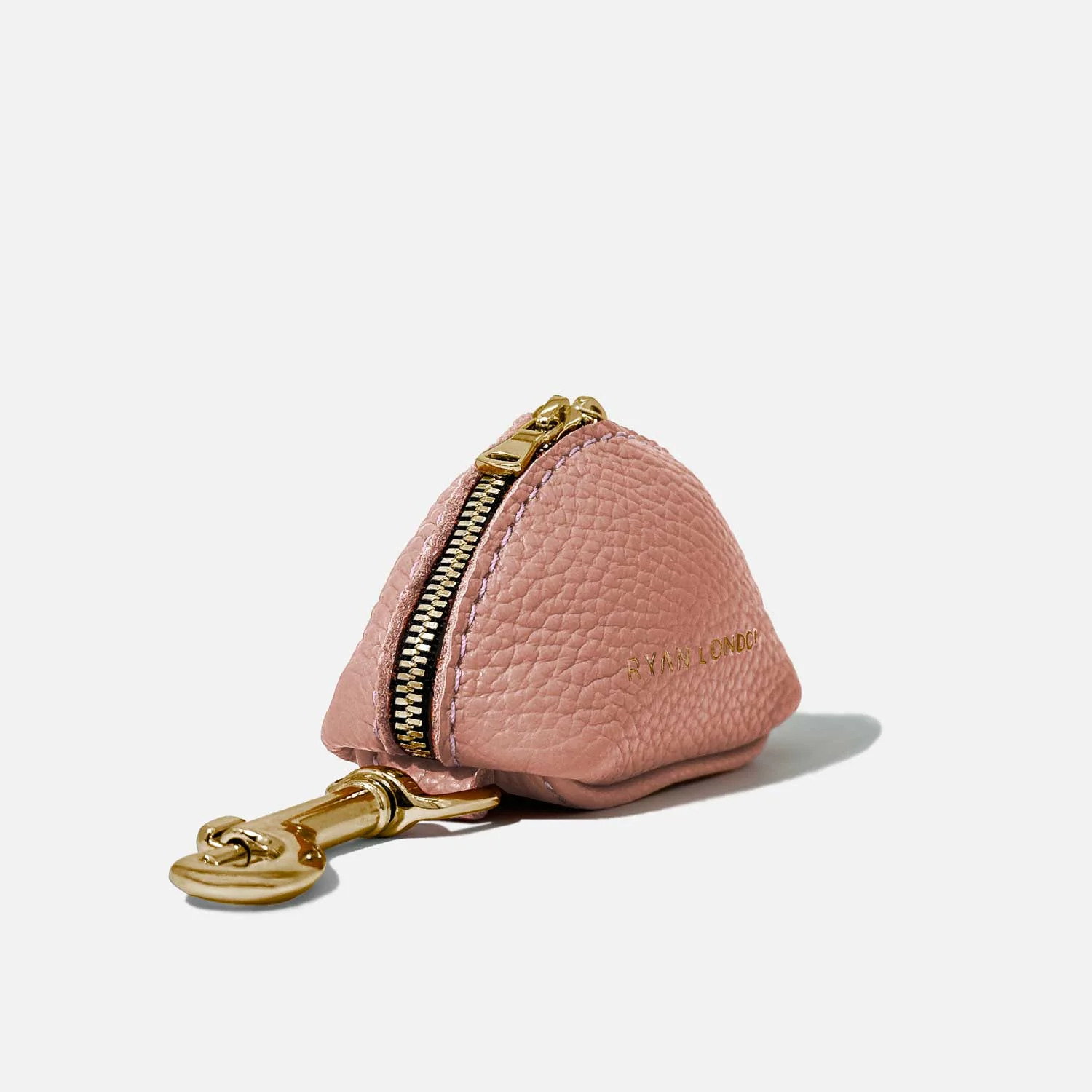 Leather Dog Poop Bag Holder - Pink - Image 3