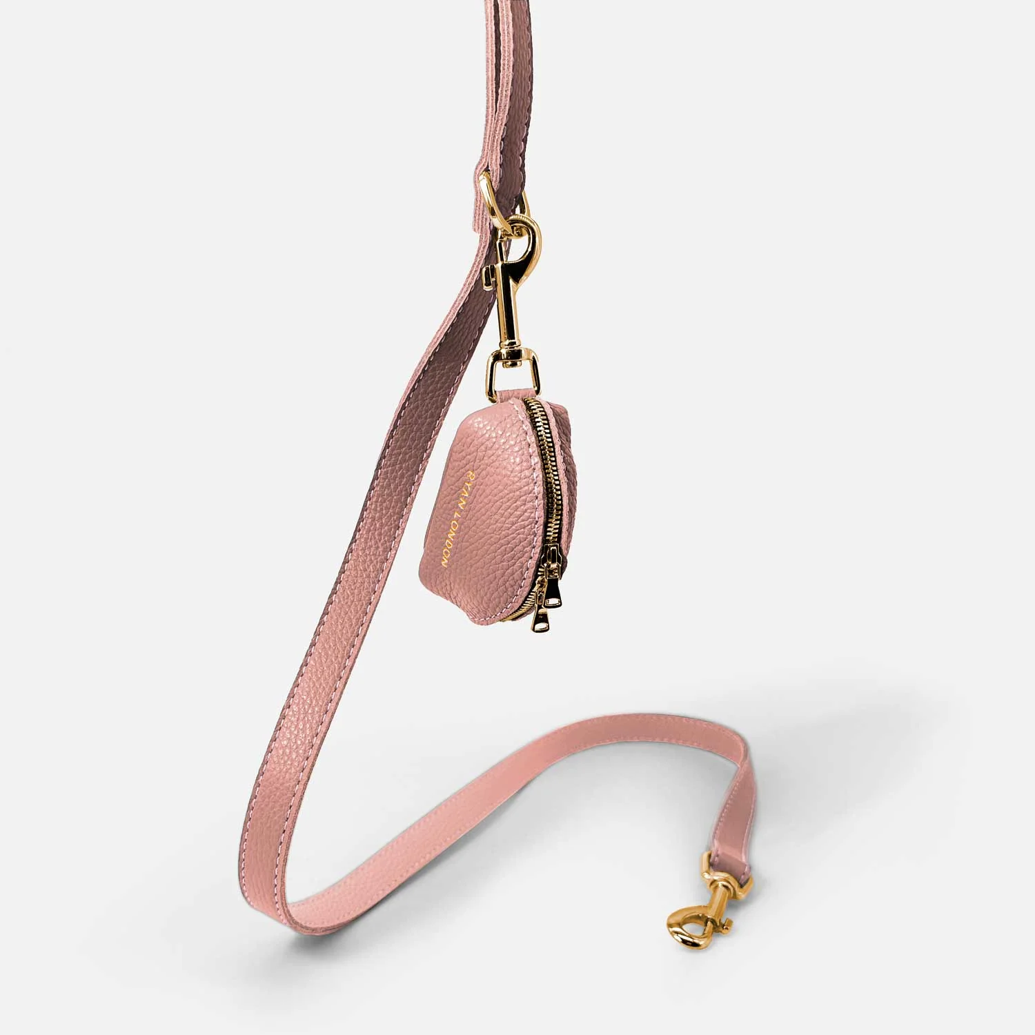 Leather Dog Poop Bag Holder - Pink - Image 4