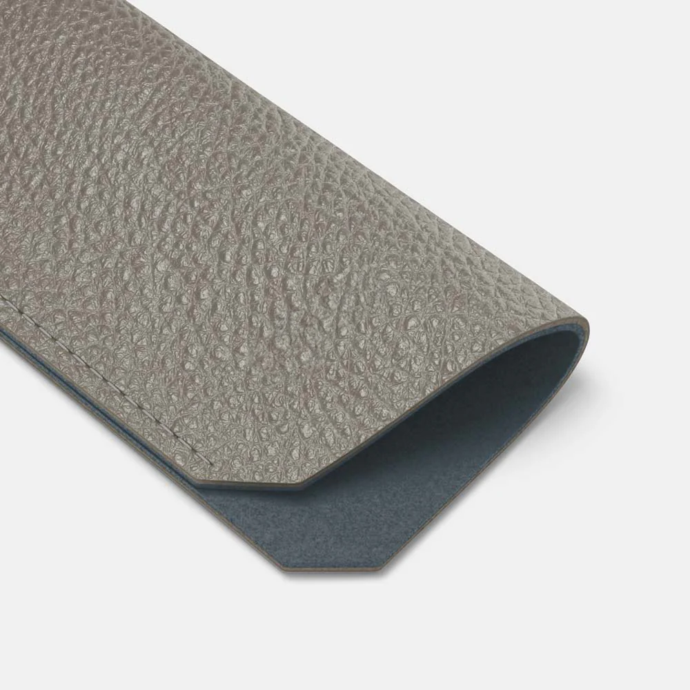 Leather Glasses case - Grey and Grey - Image 3