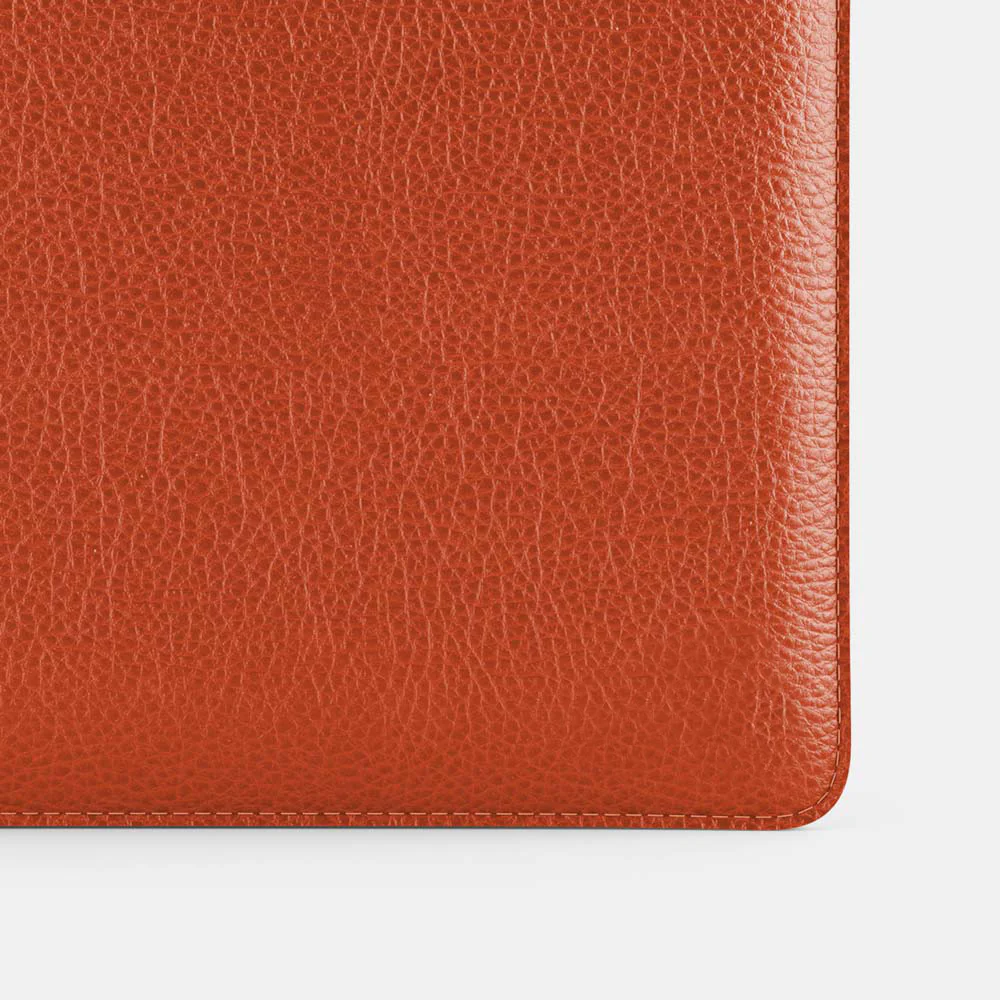 Leather iPad Air 11" Sleeve - Orange and Beige - Image 3