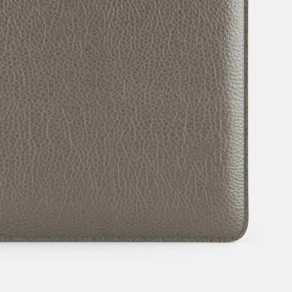 Leather iPad Air 13" Sleeve - Grey and Grey - Image 3
