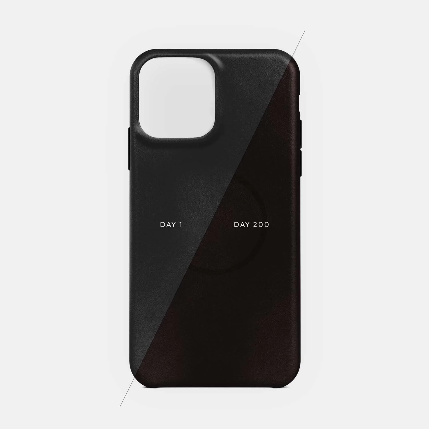 Leather iPhone 15 Plus Shell Case, MagSafe - Black - Image 3