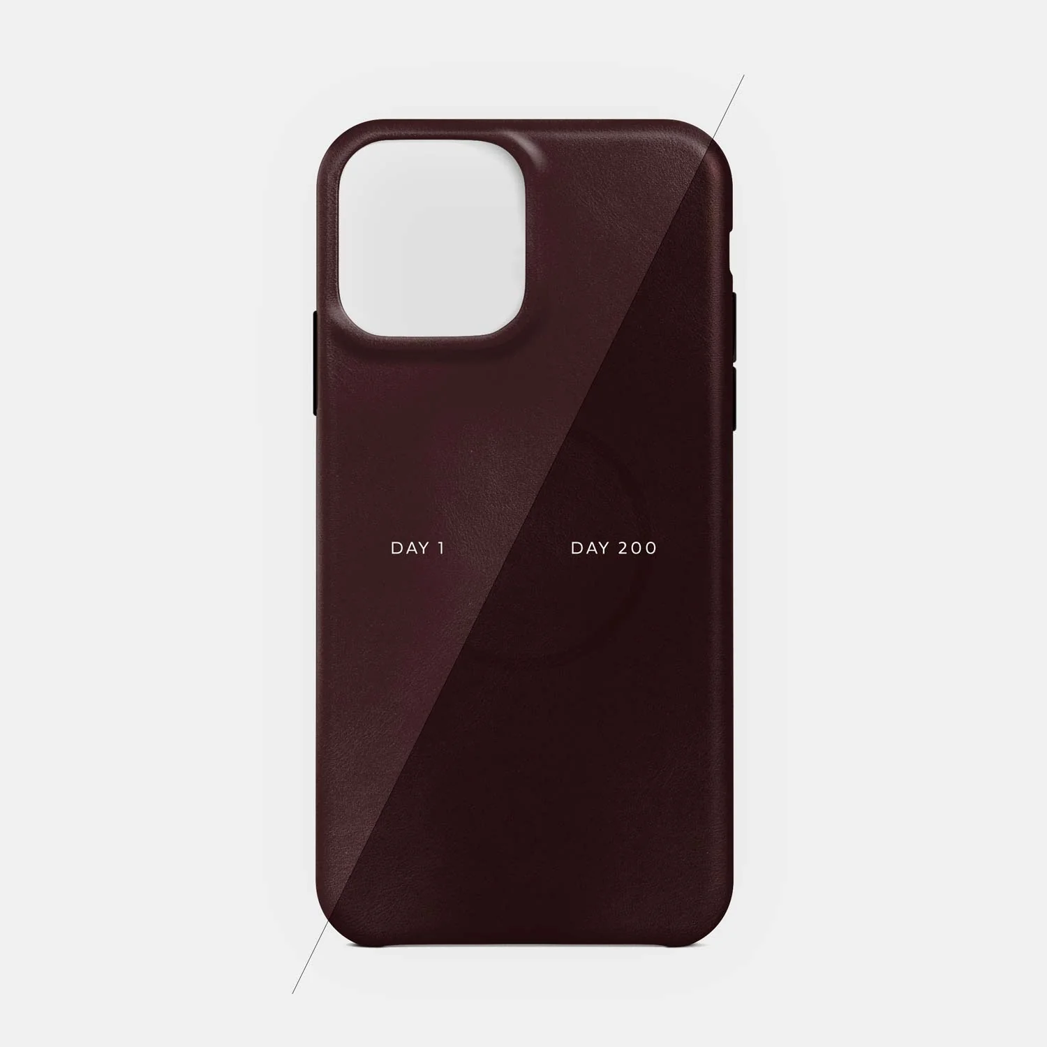 Leather iPhone 15 Plus Shell Case, MagSafe - Dark Brown - Image 3