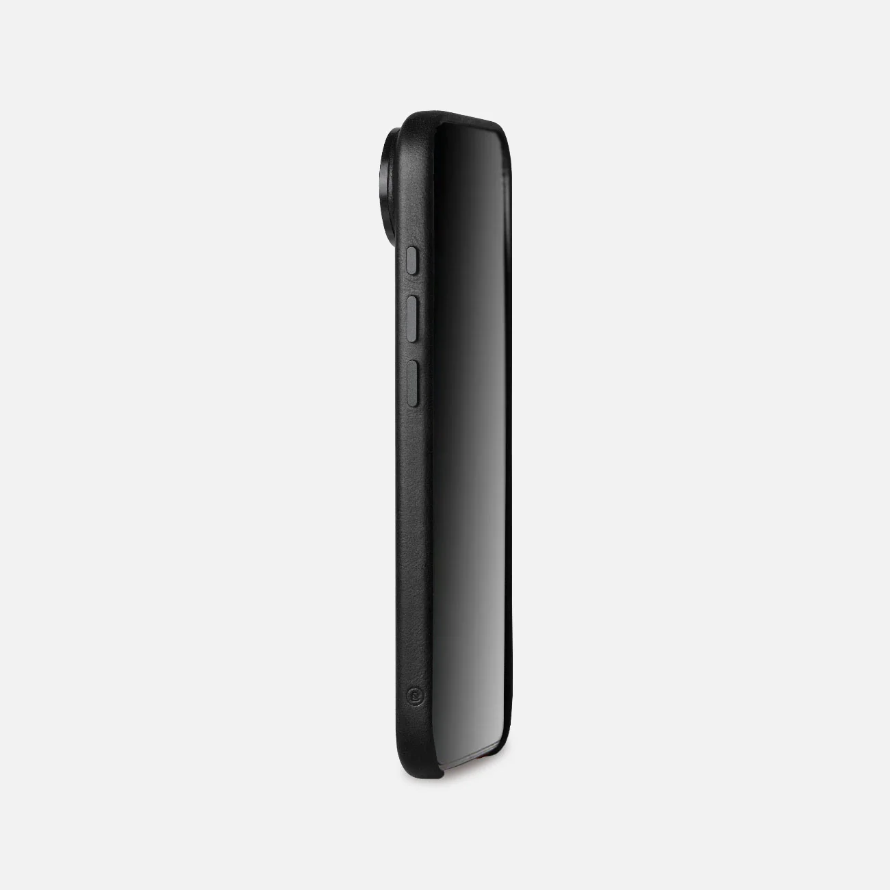 Leather iPhone 17 Air Shell Case Metal, MagSafe - Black - Image 3