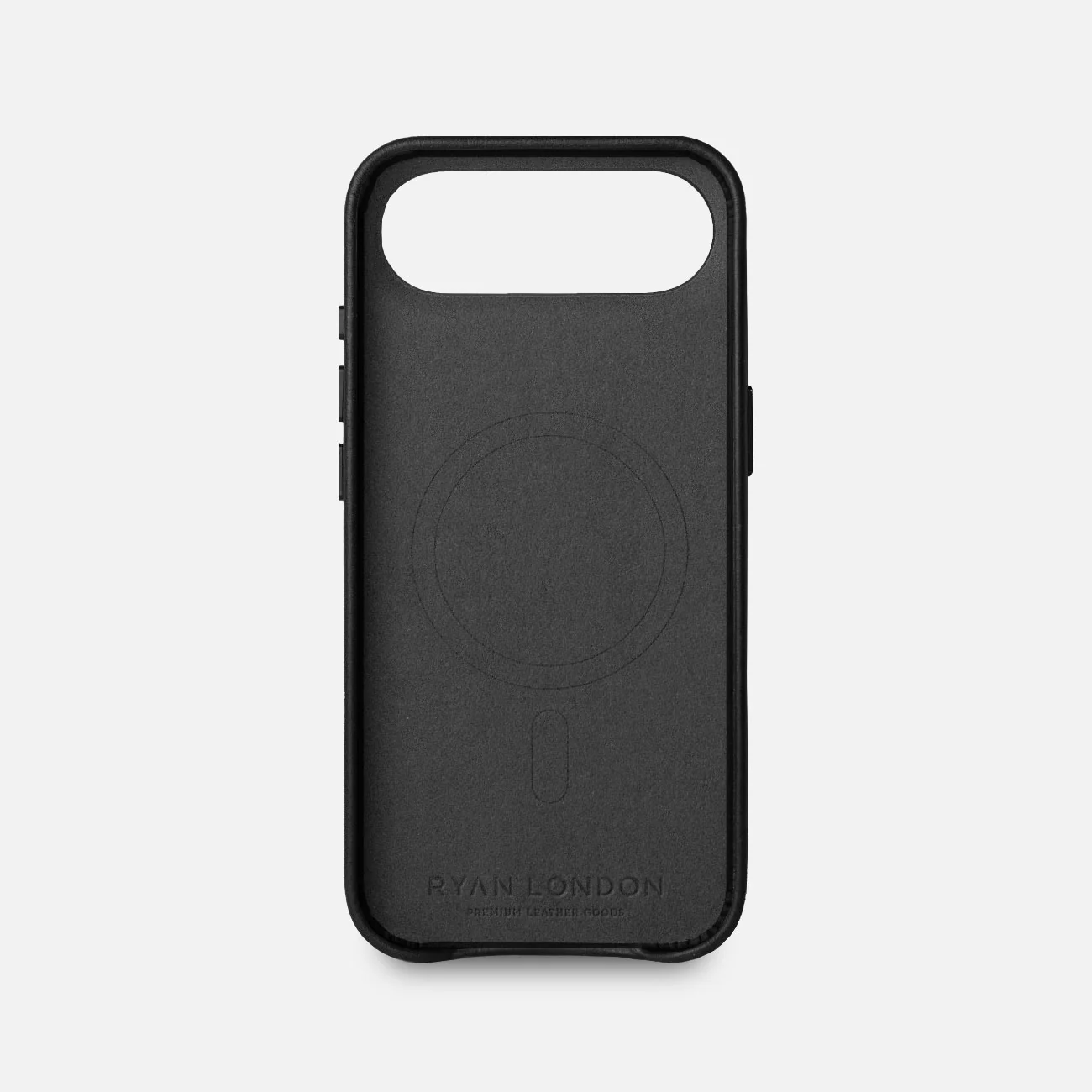 Leather iPhone 17 Air Shell Case Metal, MagSafe - Black - Image 5
