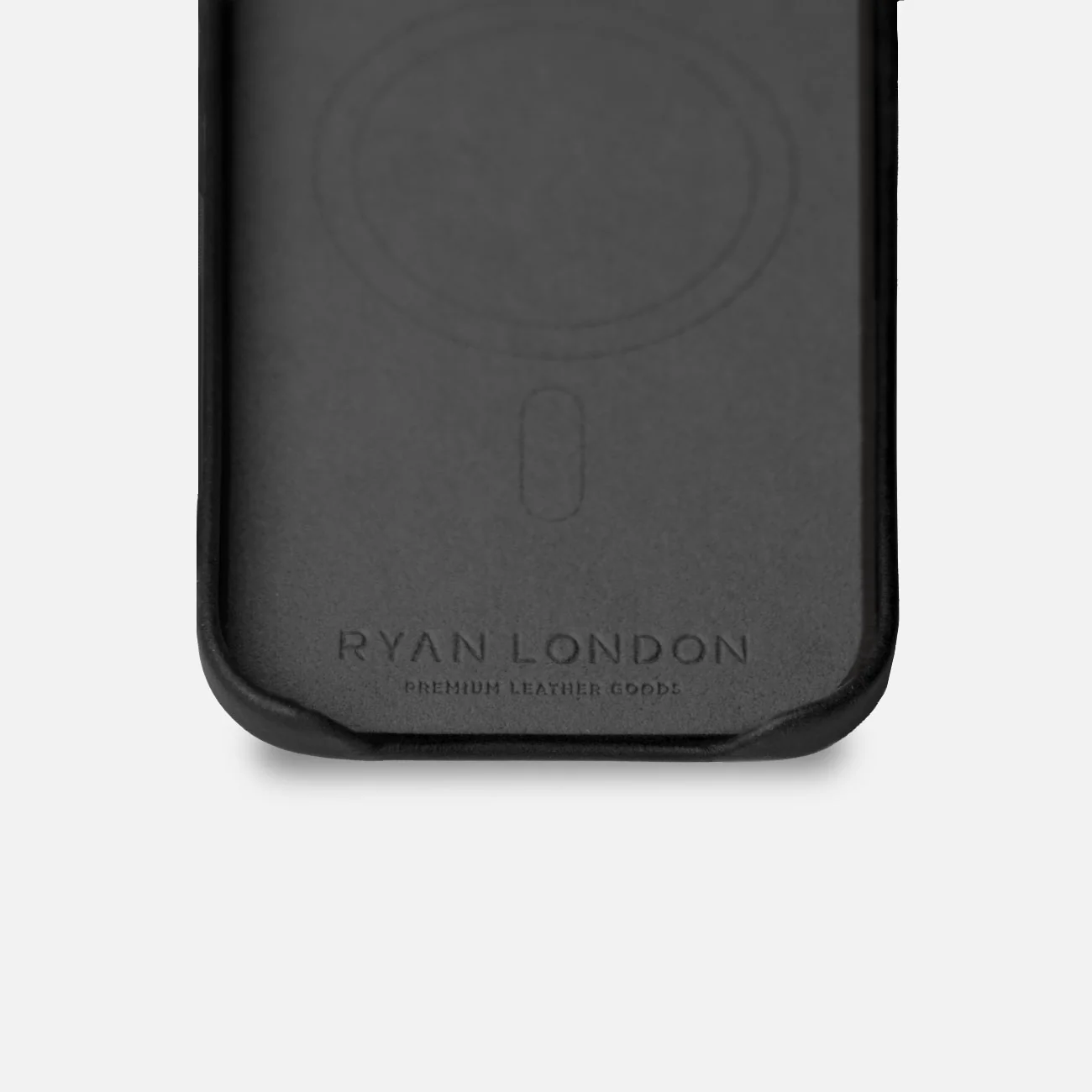 Leather iPhone 17 Air Shell Case Metal, MagSafe - Black - Image 6
