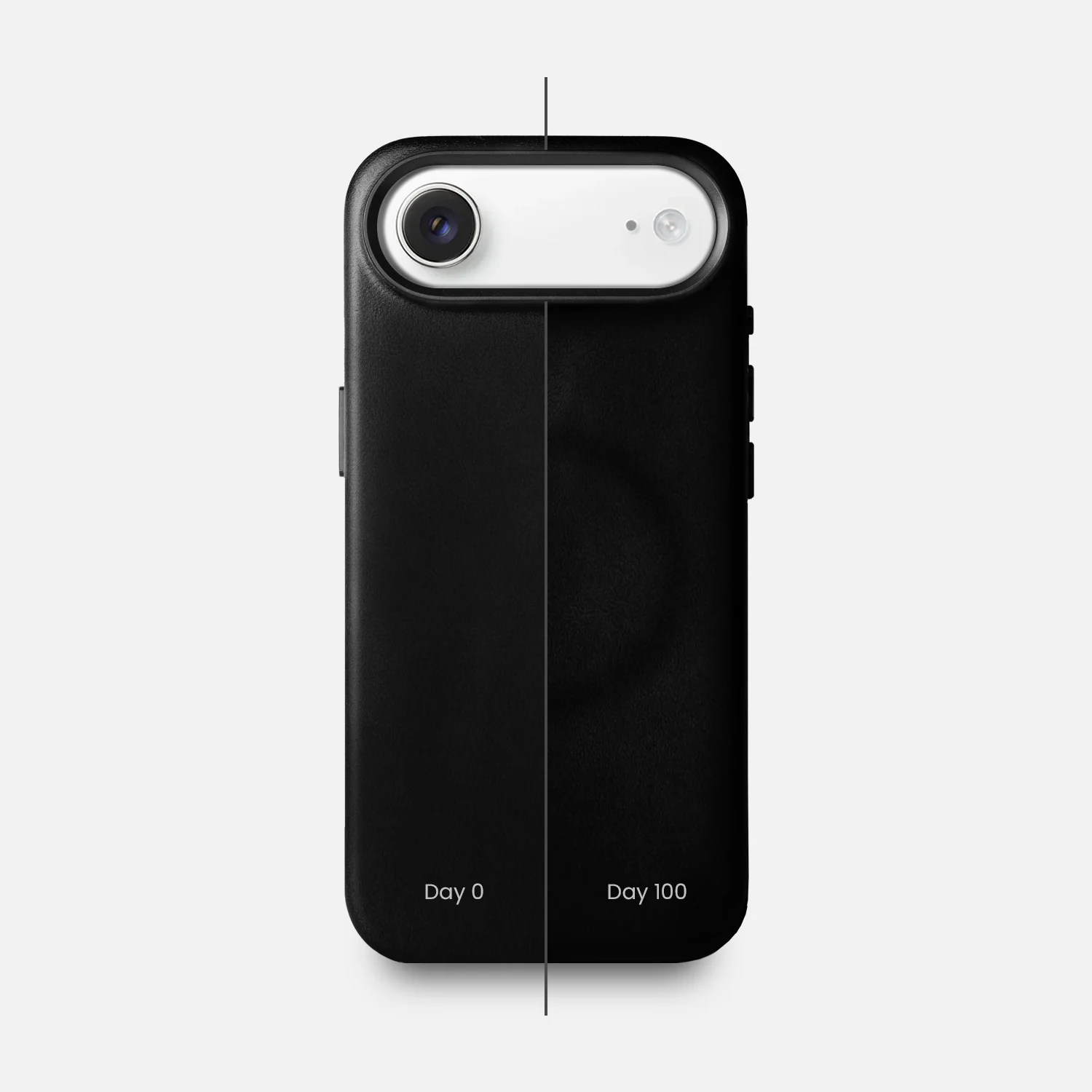 Leather iPhone 17 Air Shell Case Metal, MagSafe - Black - Image 8