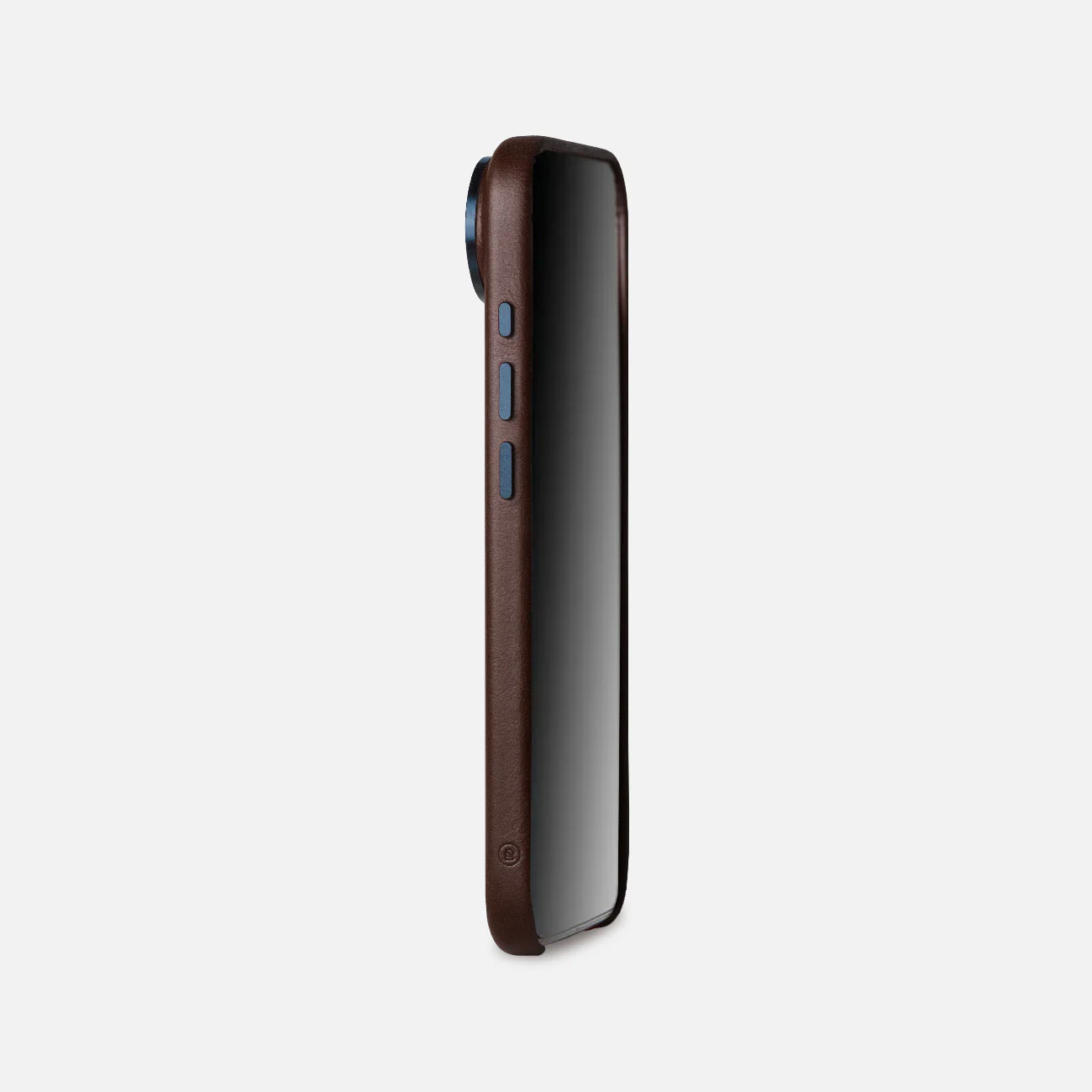 Leather iPhone 17 Air Shell Case Metal, MagSafe - Dark Brown - Image 3