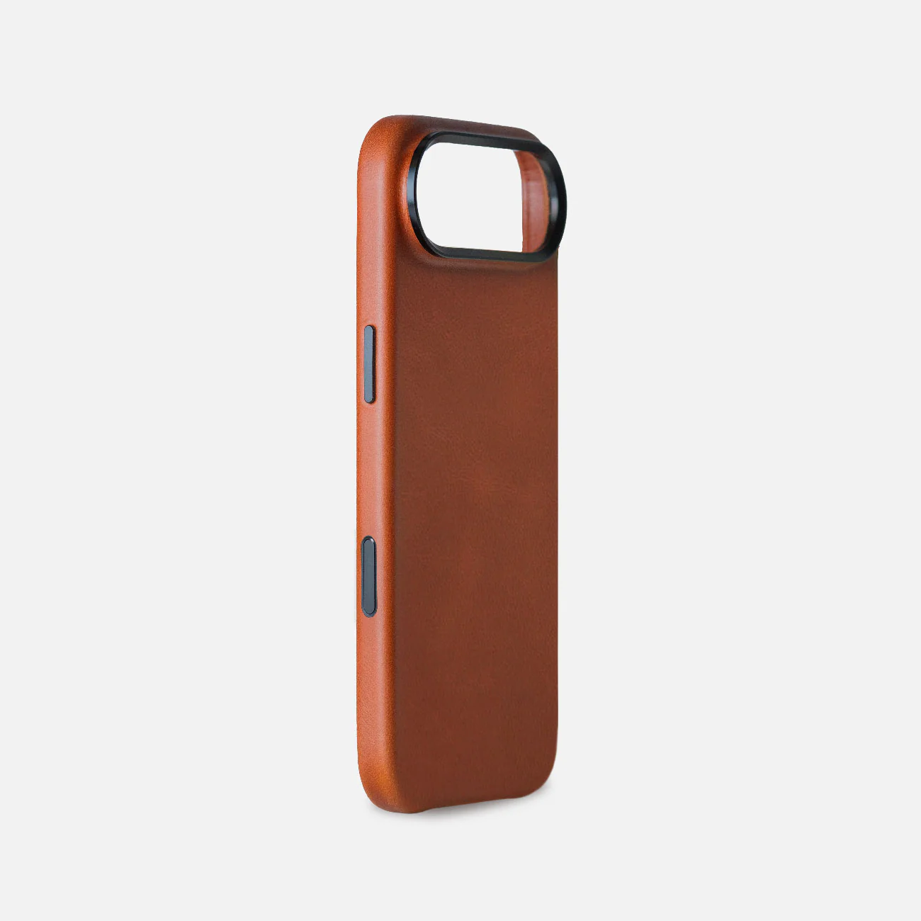 Leather iPhone 17 Air Shell Case Metal, MagSafe - Saddle Brown - Image 4