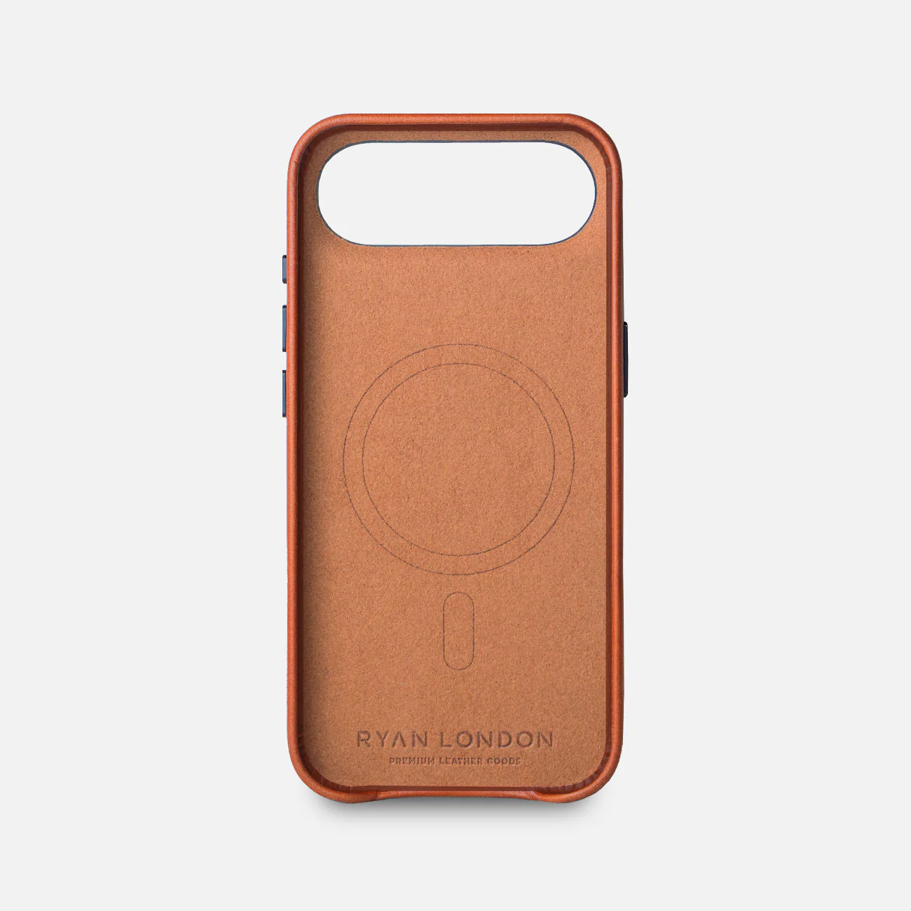 Leather iPhone 17 Air Shell Case Metal, MagSafe - Saddle Brown - Image 5