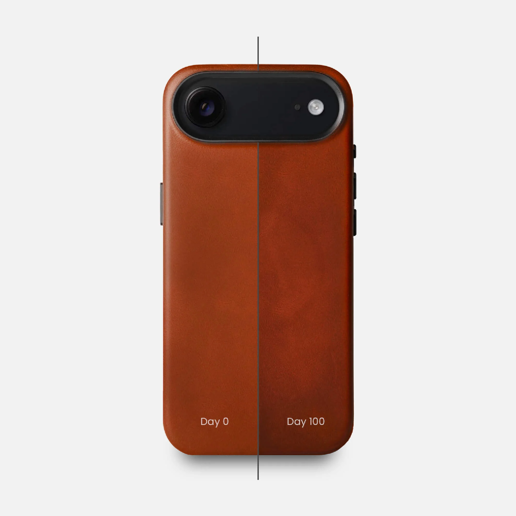 Leather iPhone 17 Air Shell Case Metal, MagSafe - Saddle Brown - Image 8