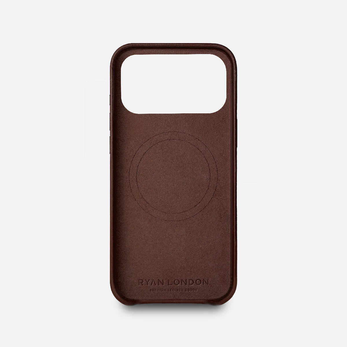 Leather iPhone 17 Pro Max Shell Case, MagSafe - Dark Brown - Image 5