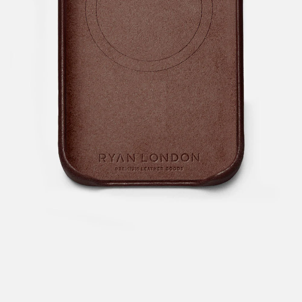 Leather iPhone 17 Pro Max Shell Case, MagSafe - Dark Brown - Image 6