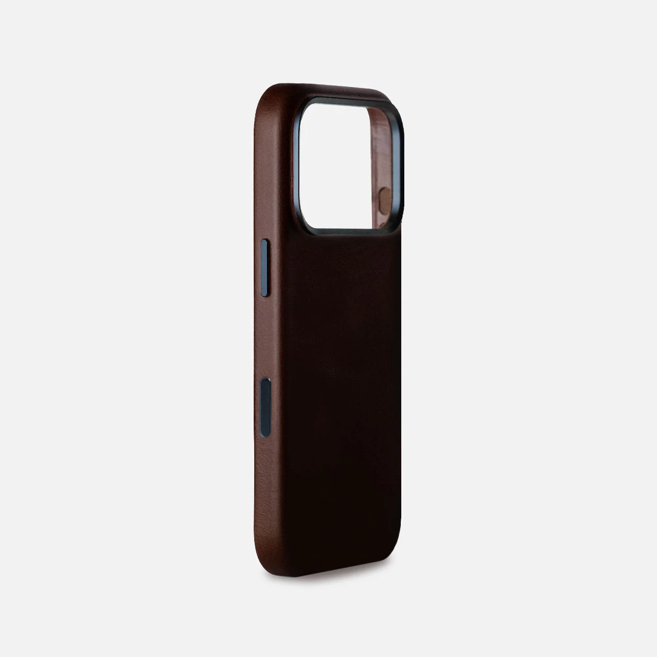 Leather iPhone 17 Pro Shell Case Metal, MagSafe - Dark Brown - Image 3