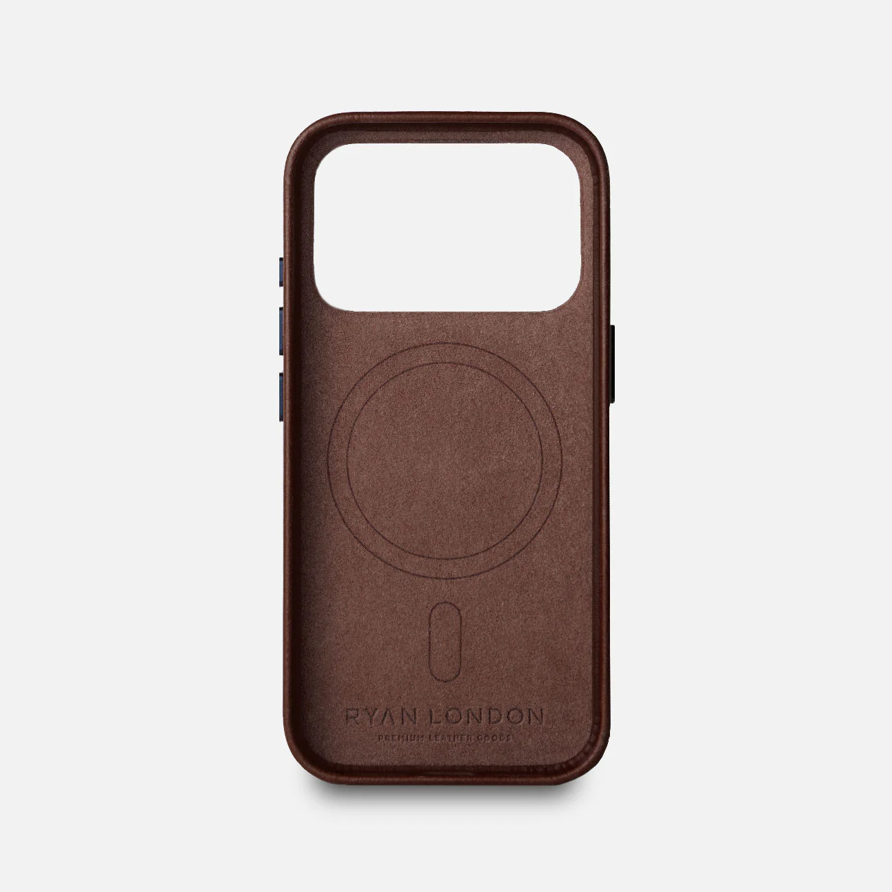 Leather iPhone 17 Pro Shell Case Metal, MagSafe - Dark Brown - Image 5