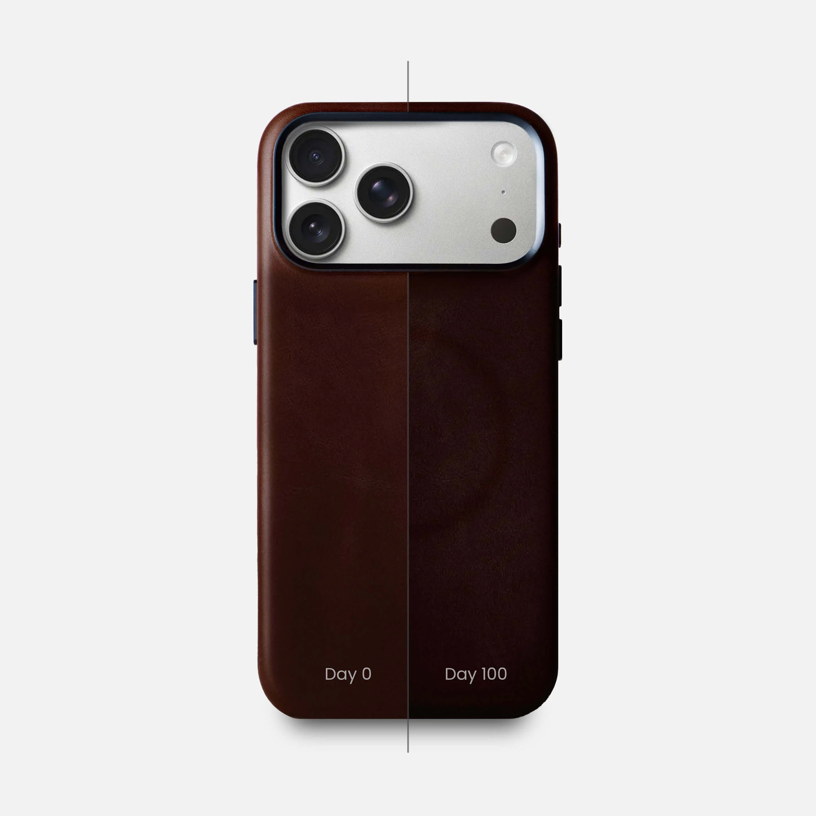 Leather iPhone 17 Pro Shell Case Metal, MagSafe - Dark Brown - Image 8