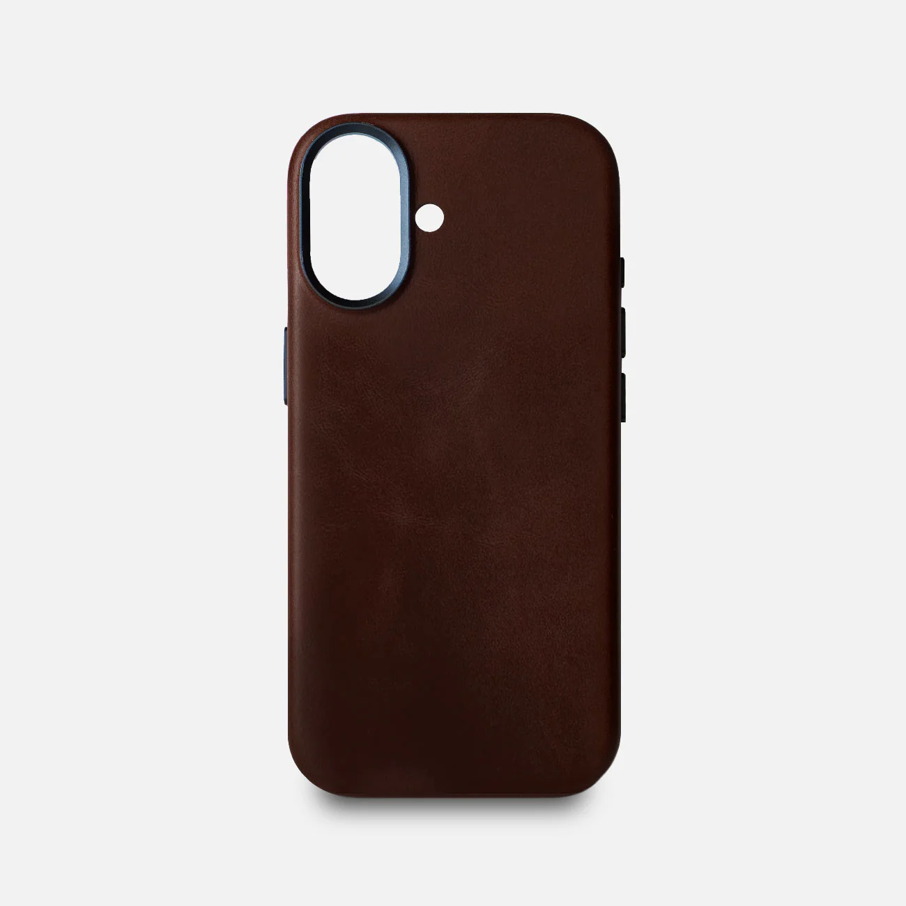 Leather iPhone 17 Shell Case Metal, MagSafe - Dark Brown - Image 2
