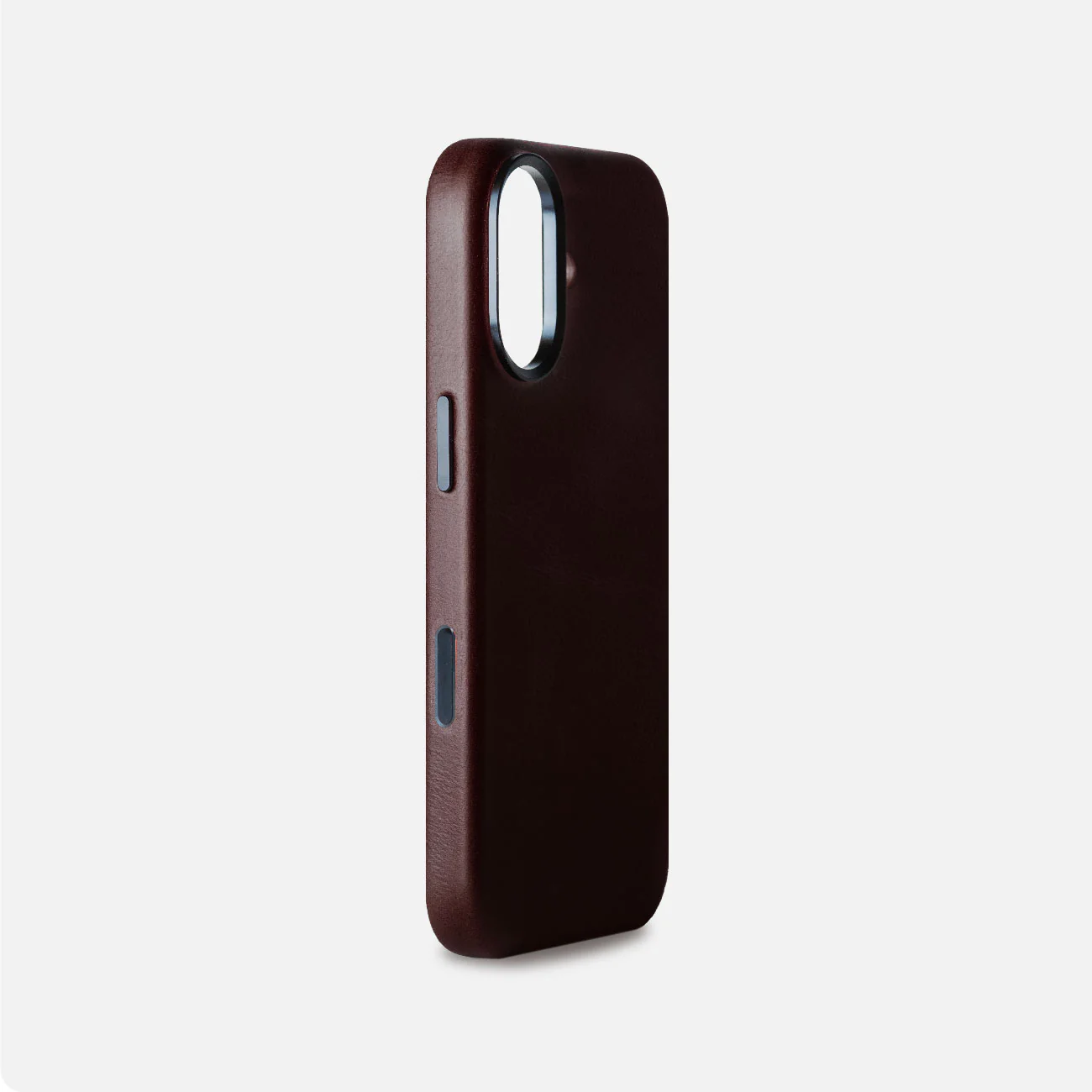 Leather iPhone 17 Shell Case Metal, MagSafe - Dark Brown - Image 3