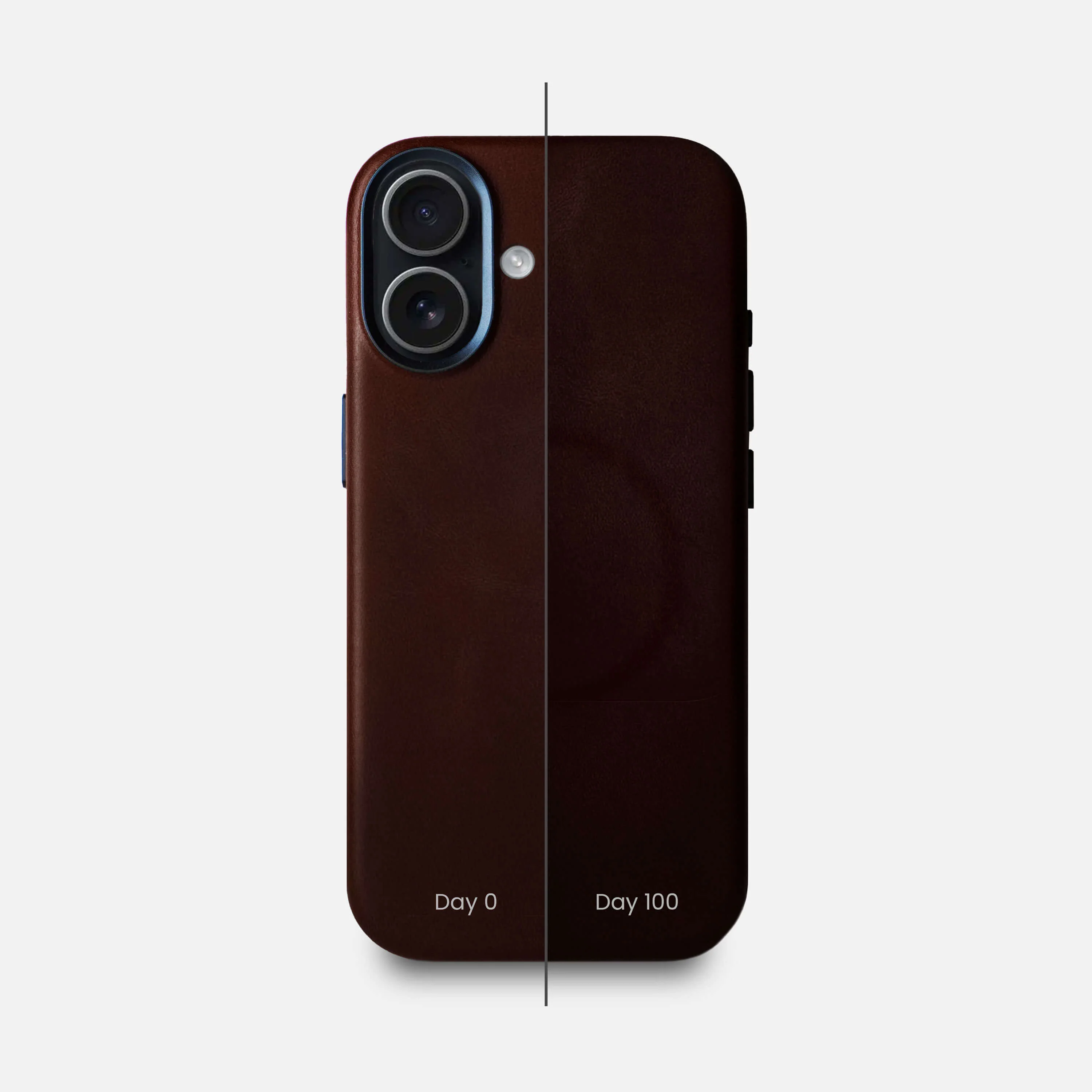 Leather iPhone 17 Shell Case Metal, MagSafe - Dark Brown - Image 8