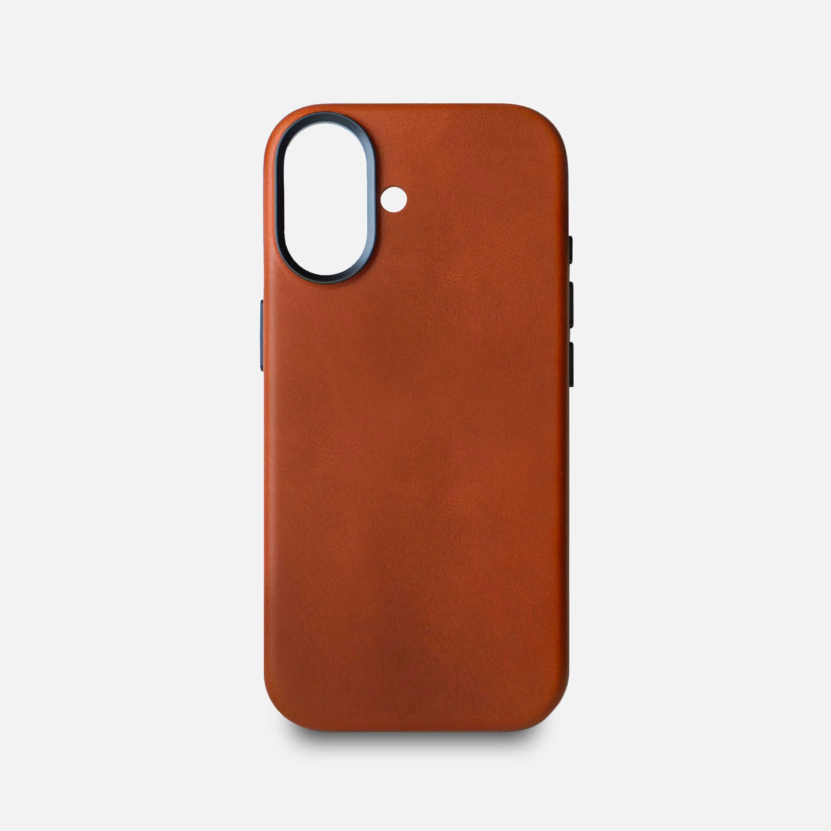 Leather iPhone 17 Shell Case Metal, MagSafe - Saddle Brown - Image 2