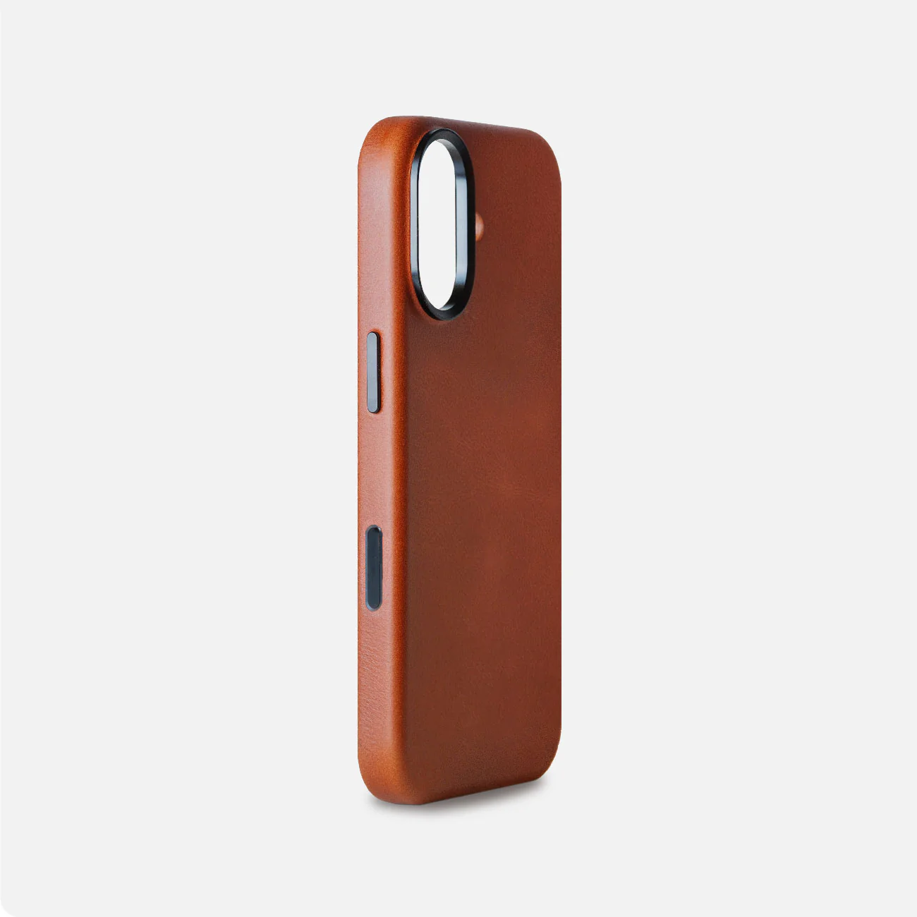 Leather iPhone 17 Shell Case Metal, MagSafe - Saddle Brown - Image 3