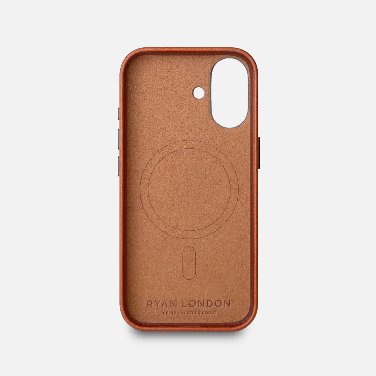 Leather iPhone 17 Shell Case Metal, MagSafe - Saddle Brown - Image 5