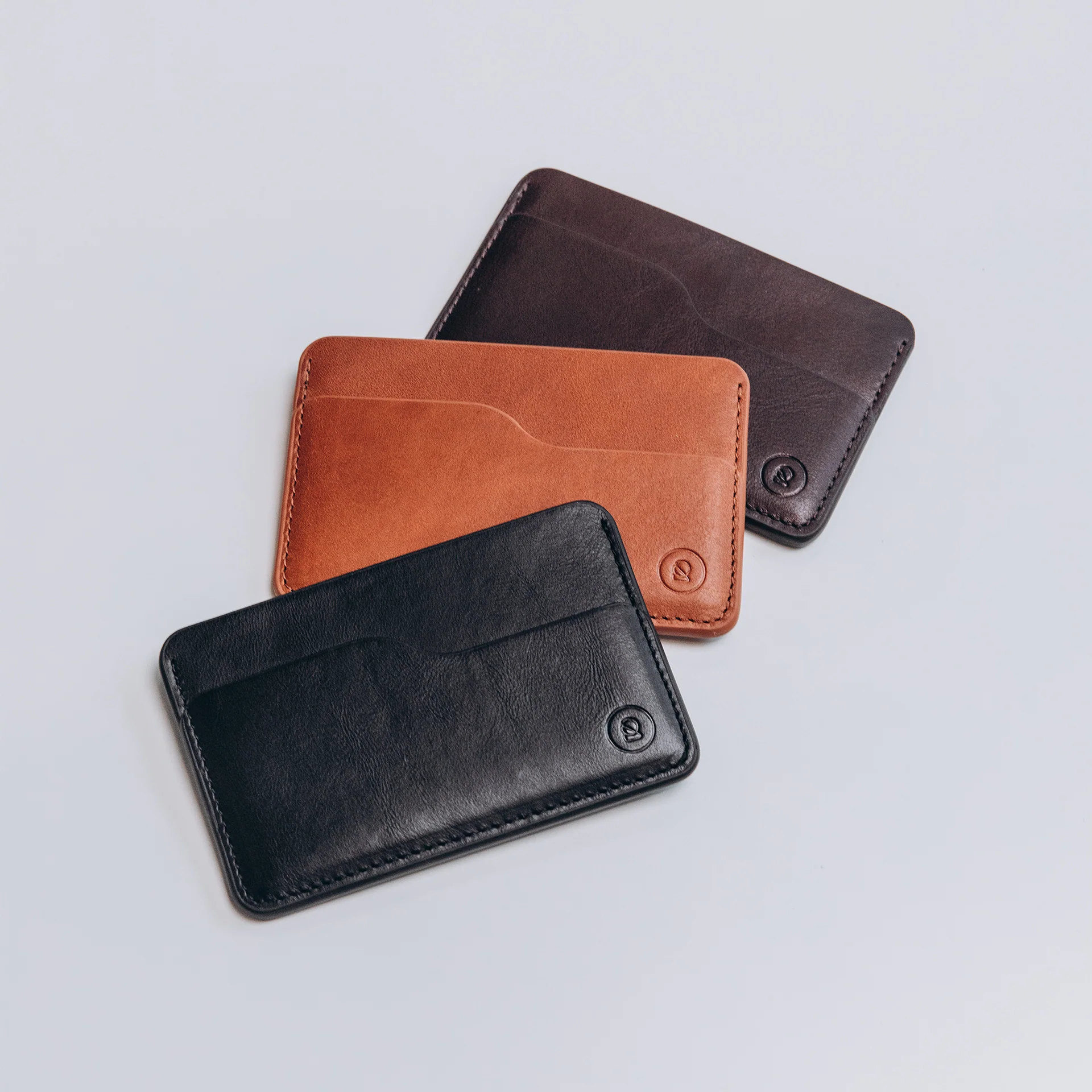 Leather Slim Cardholder - 3 Slots - Dark Brown - Image 6