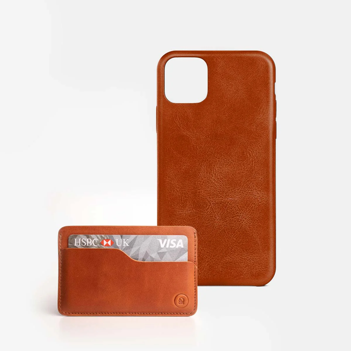 Leather Slim Cardholder - 3 Slots - Saddle Brown - Image 5